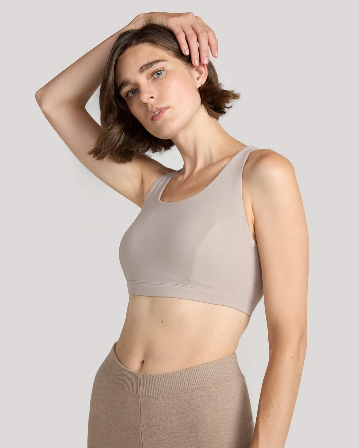 The Active Mesh Back Sports Bra - Atmosphere Beige