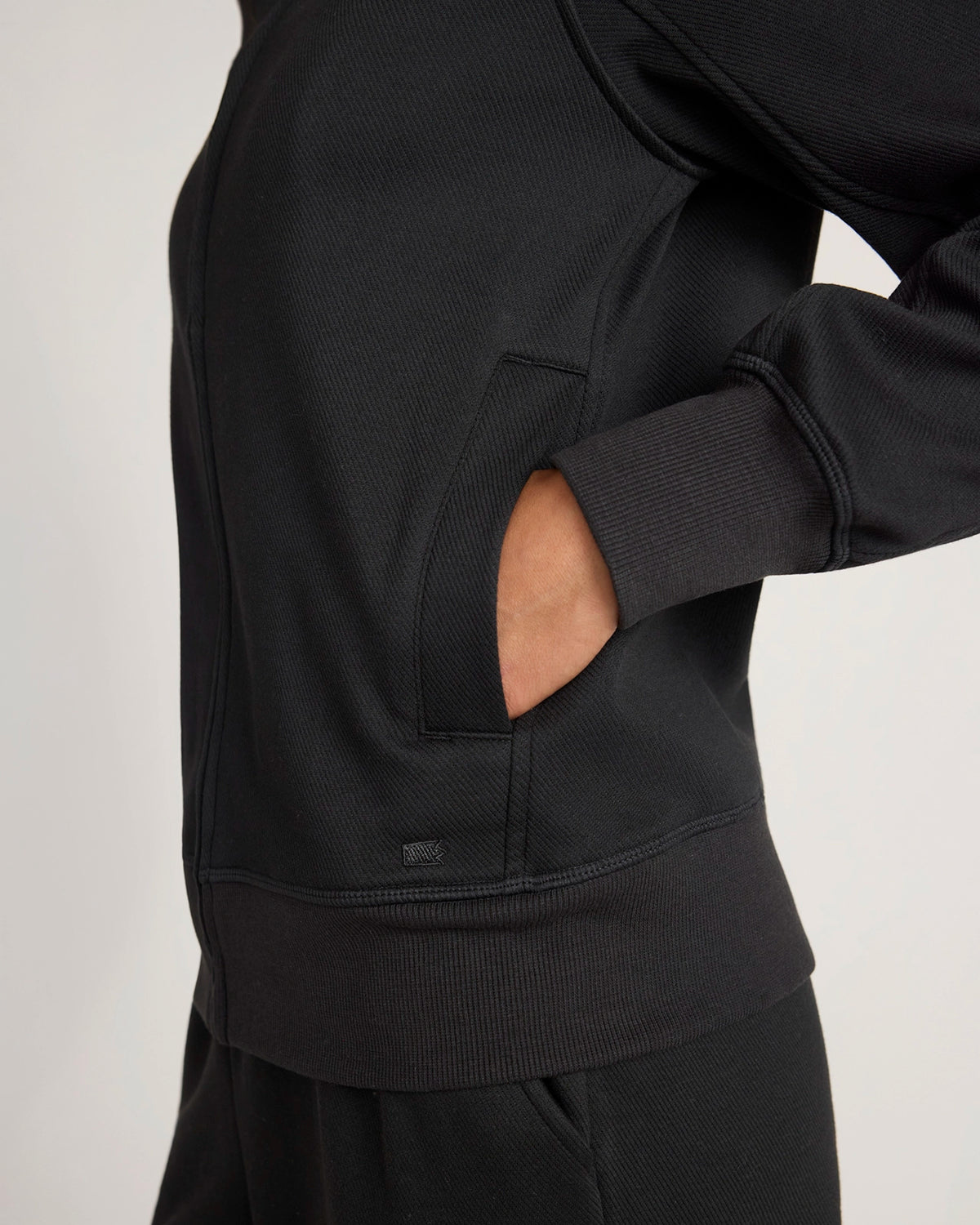 The Soft Luxe Bonded Fleece Full Zip Jacket - Black
