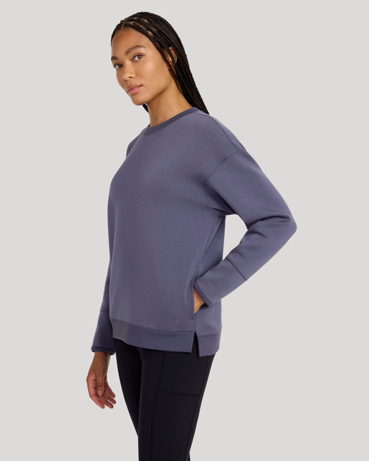 The Soft Luxe Soft Fleece Tunic - Dark Purple