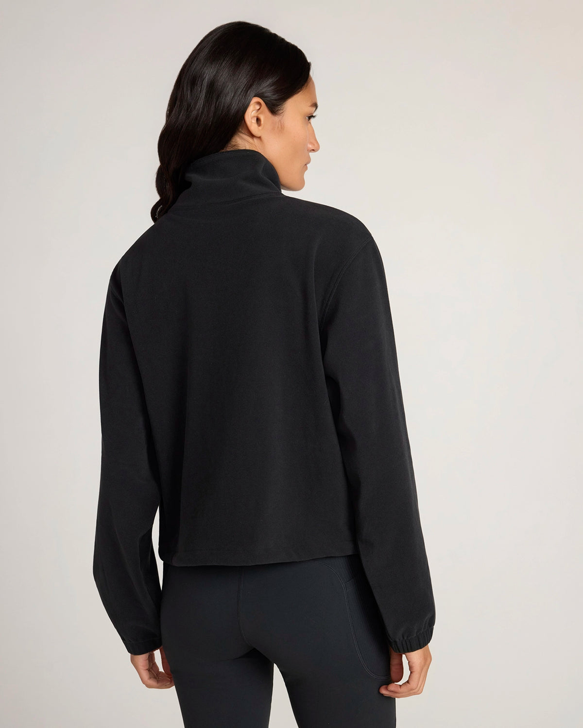 The Soft Luxe Velour Fleece Full-Zip Jacket - Black