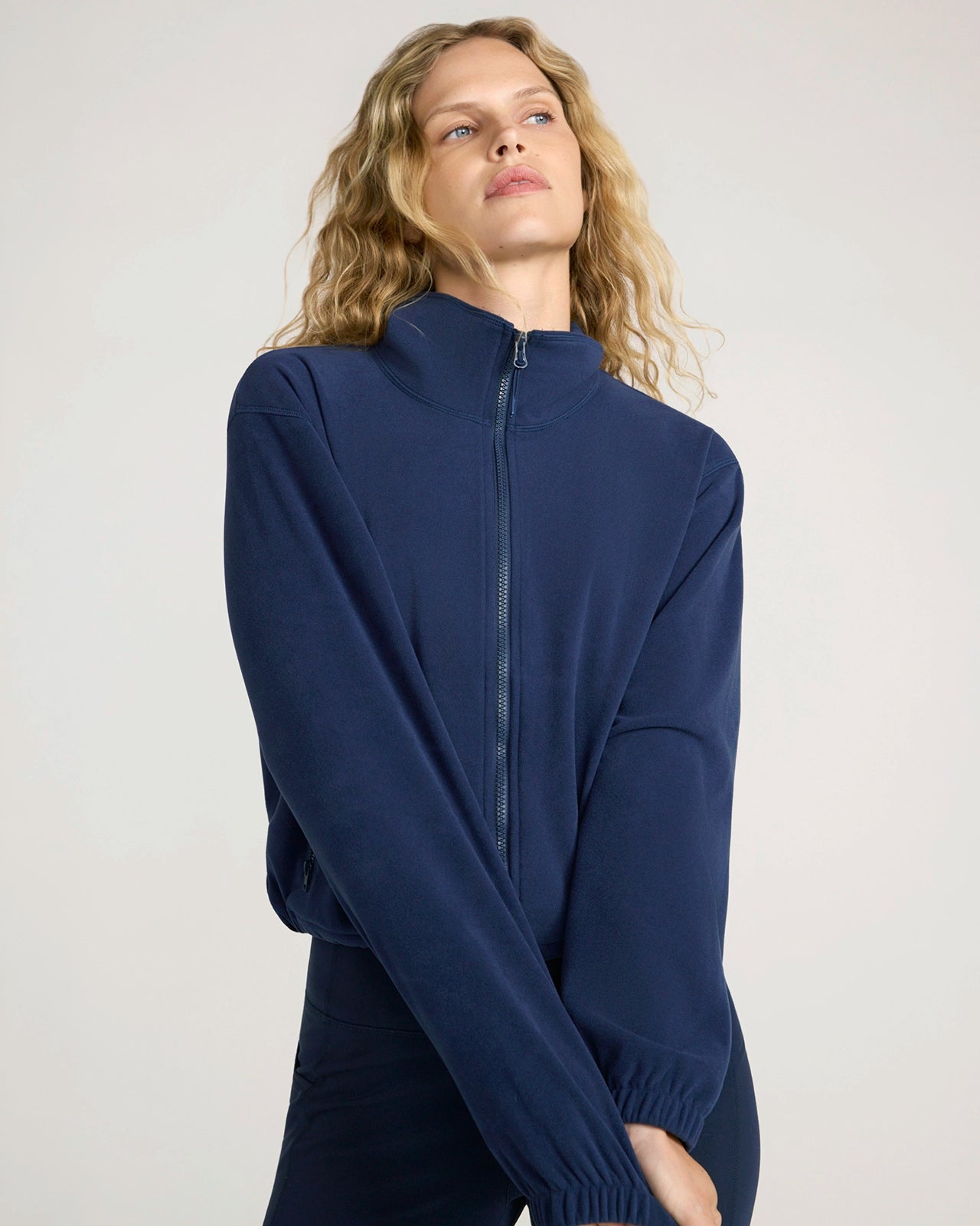 The Soft Luxe Velour Fleece Full-Zip Jacket - Naval Academy