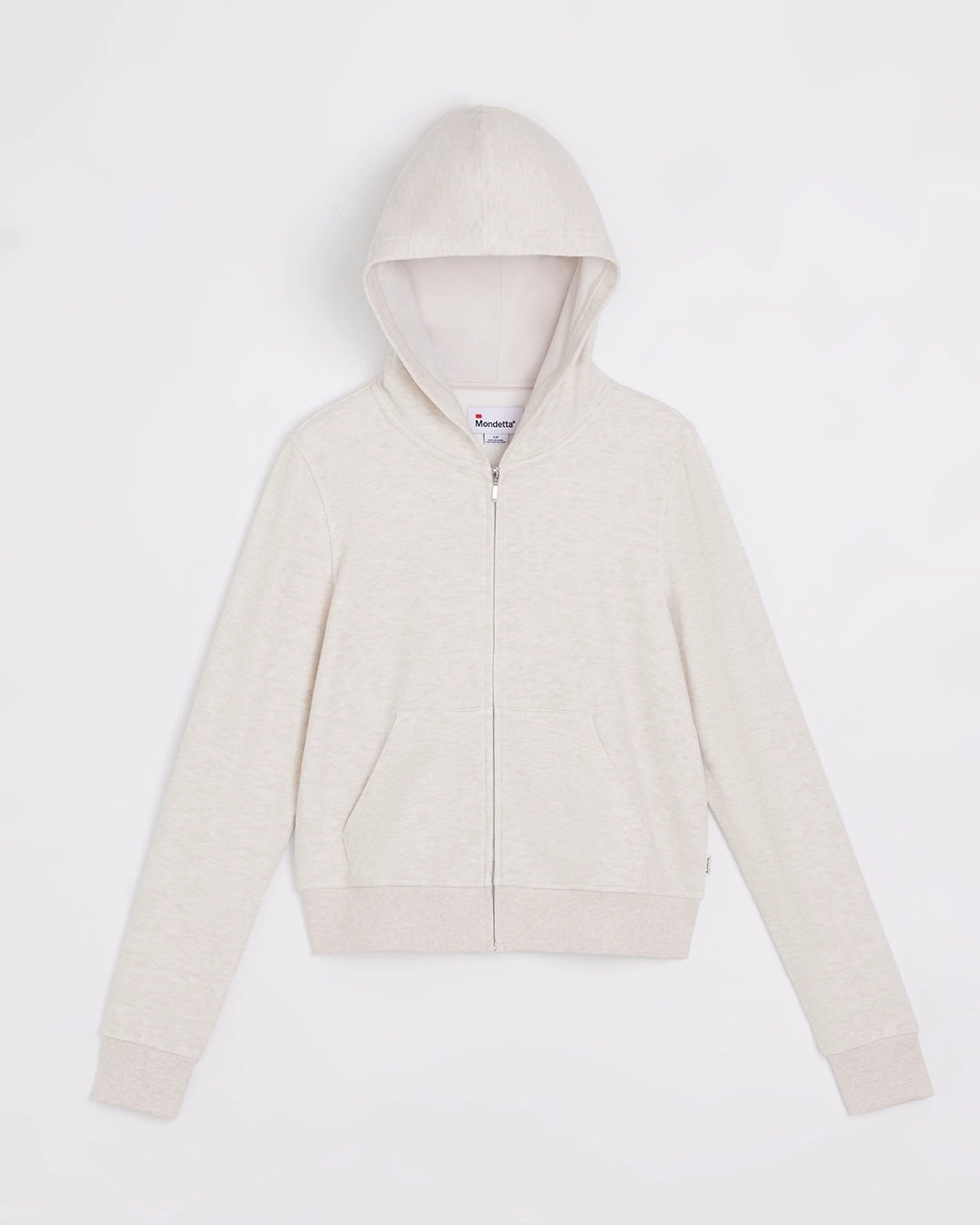 The Soft Luxe Cozy Fleece Full-Zip Hoodie - Heather Beige