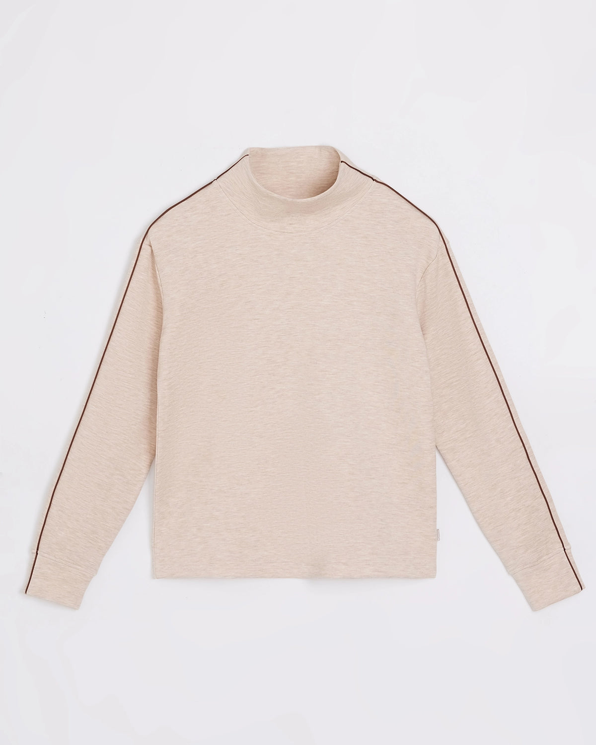 The Soft Luxe Mock Neck Tunic - Taupe Marl