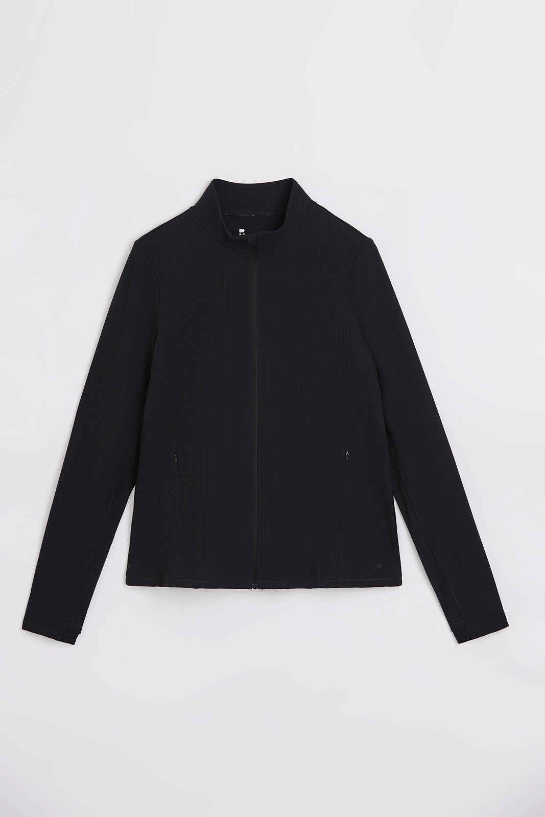The Active Ribbed Yoga Jacket - Black
