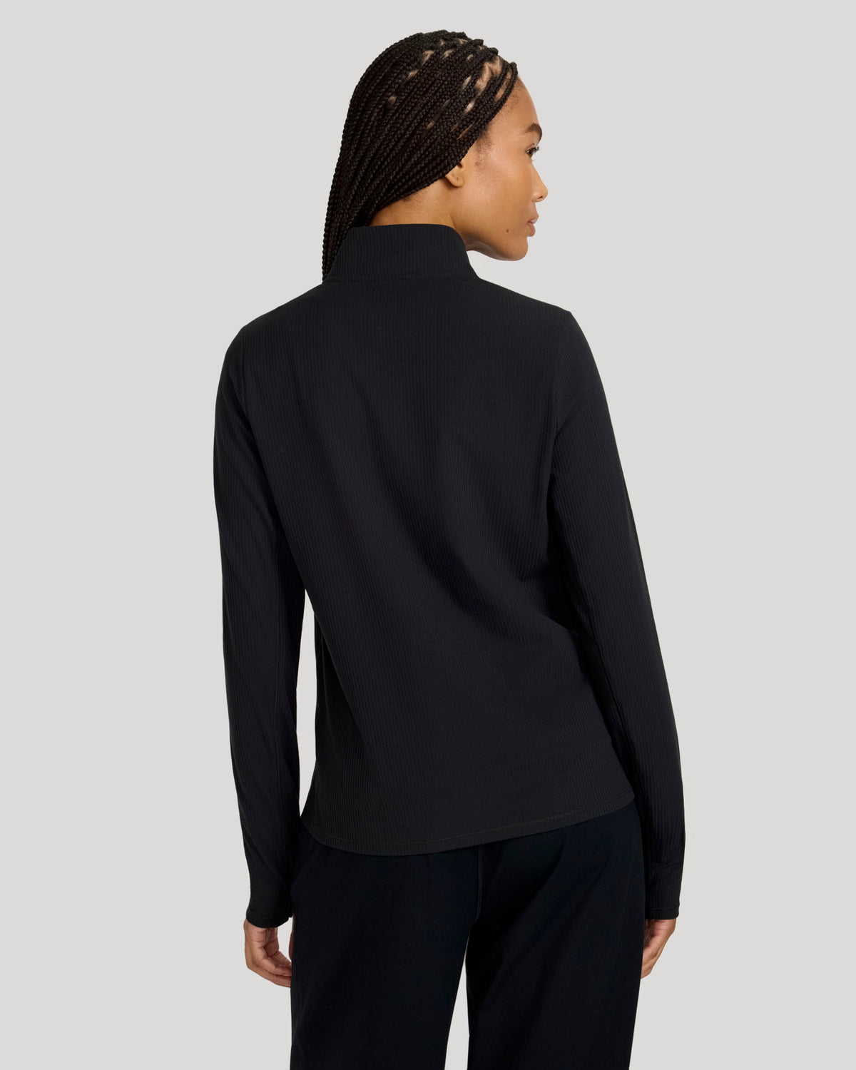 The Active Ribbed Yoga Jacket - Black
