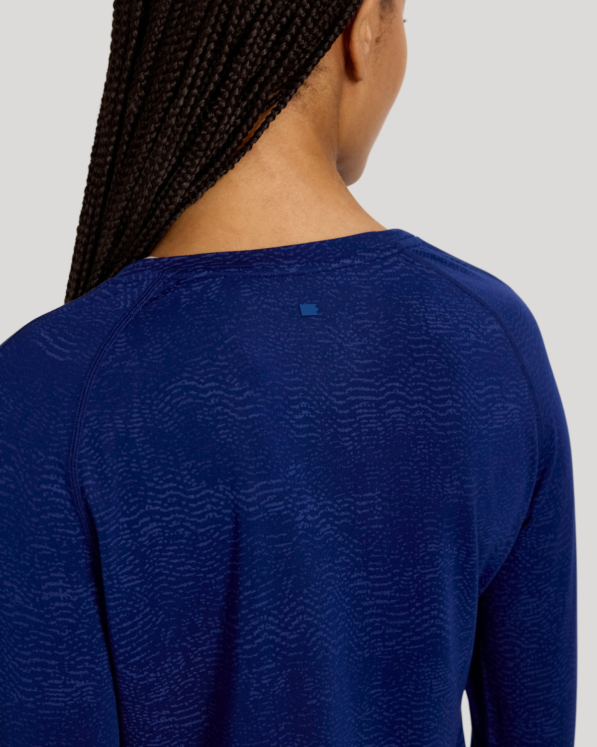 The Active Printed Long Sleeve Tee - Navy
