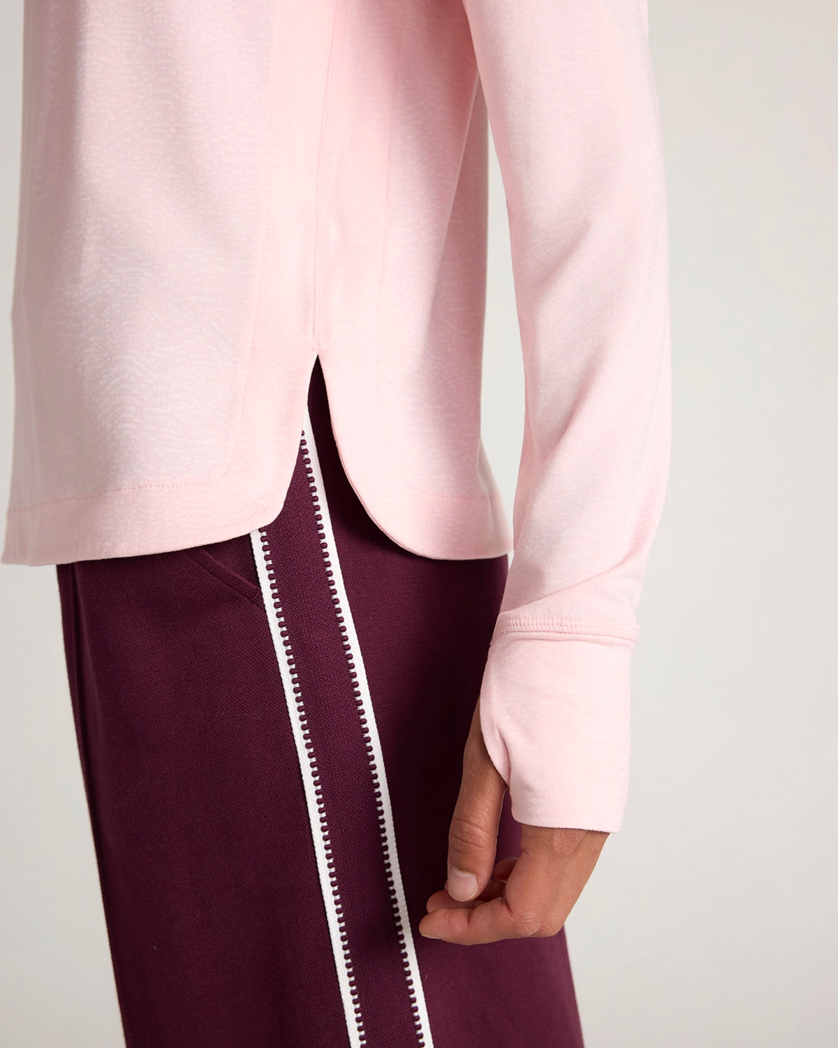 The Active Printed Long Sleeve Tee - Baby Pink