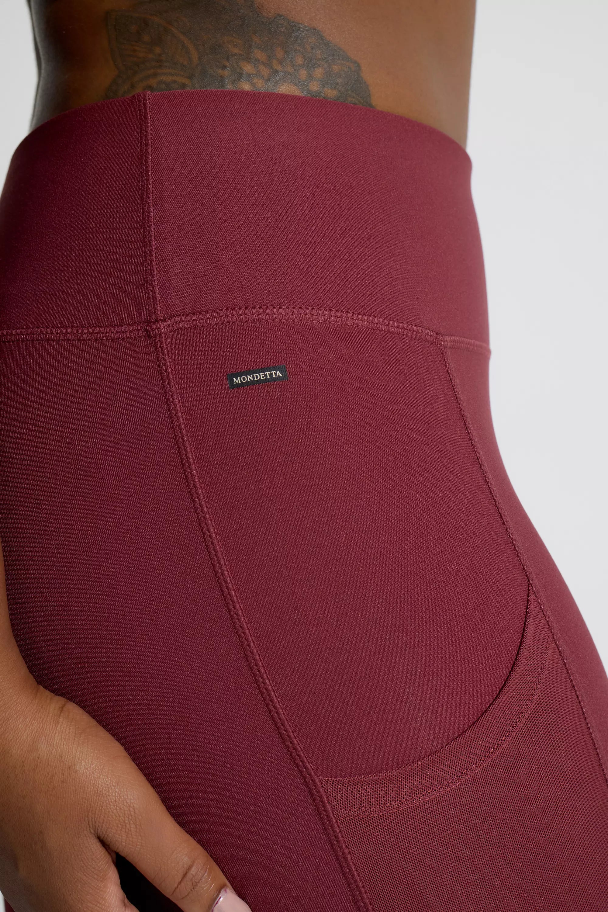 Women’s Mesh Capri - Oxblood Red