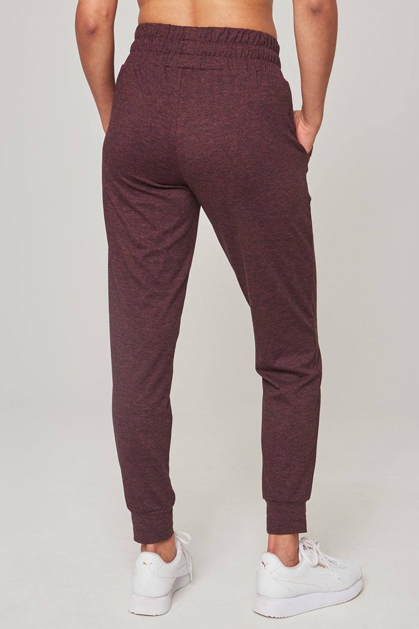 Women’s Melange Peached Jogger - Wine Tasting Melange