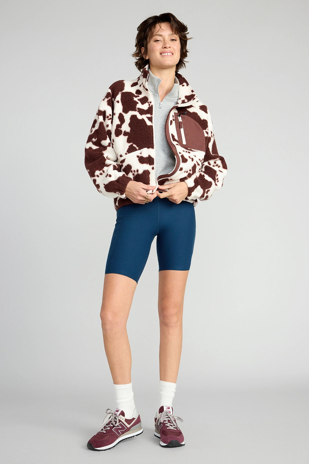 The Active GRS Certified Recycled Poly Triangle Mesh Insert Biker Short - Moonlight Ocean