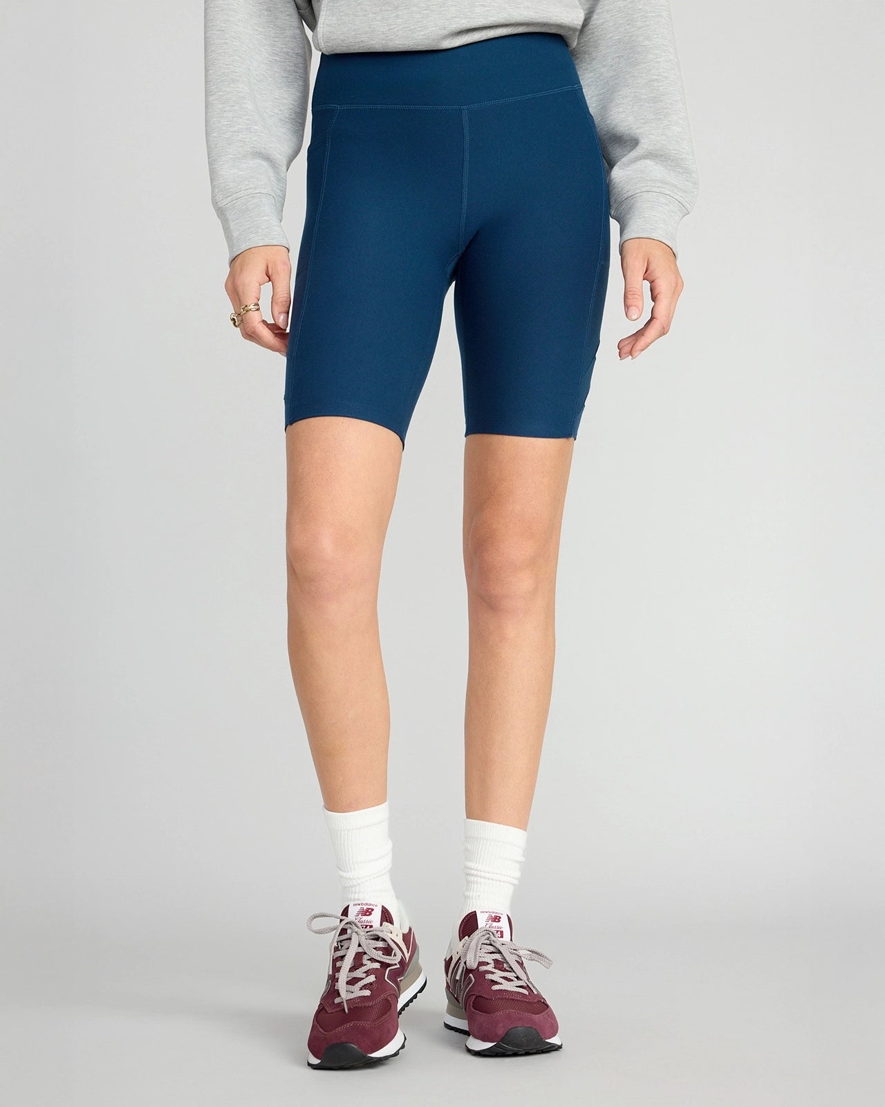 The Active GRS Certified Recycled Poly Triangle Mesh Insert Biker Short - Moonlight Ocean