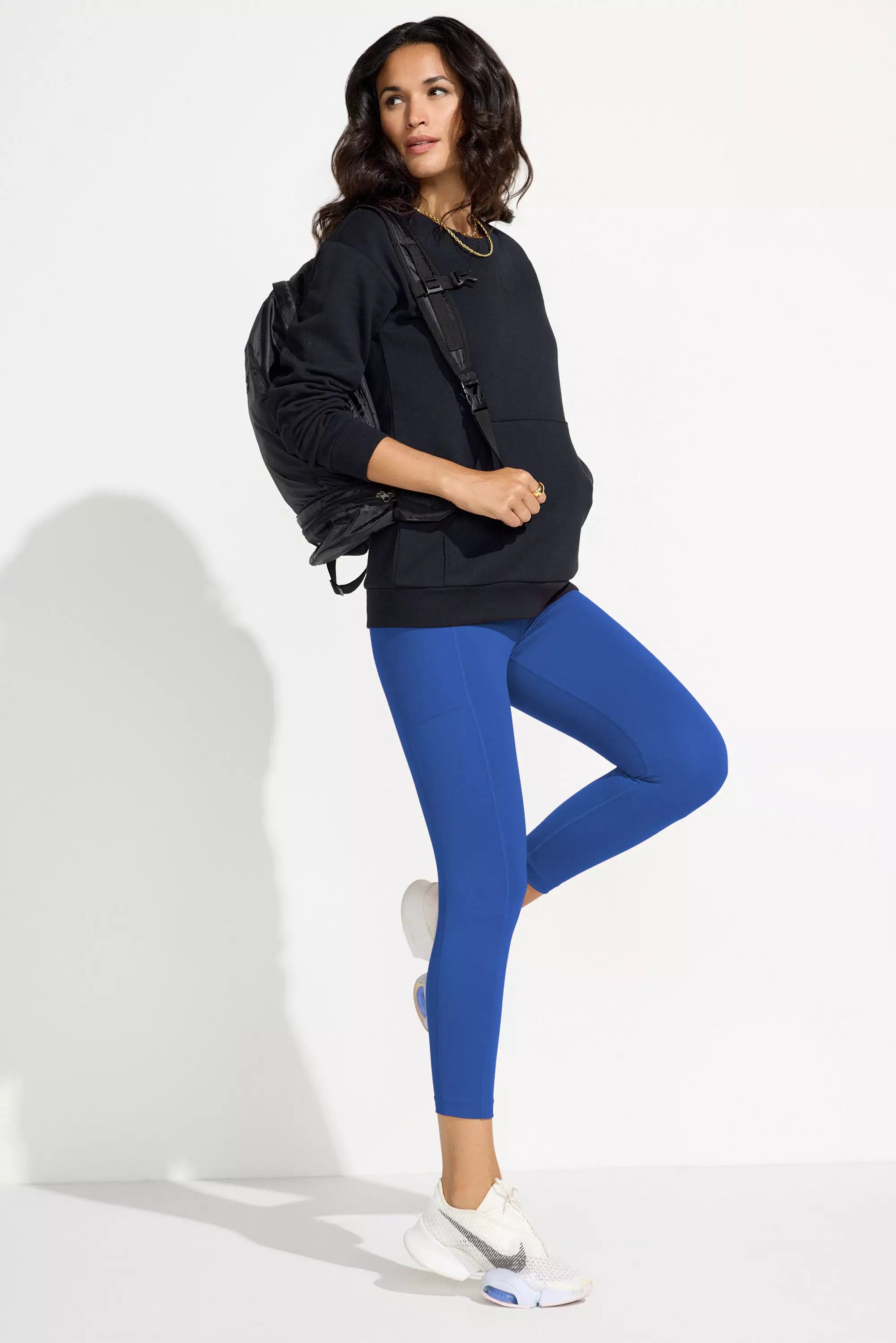 The Active Stretch GRS Certified Recycled Nylon Capri Legging - Lazuli Blue