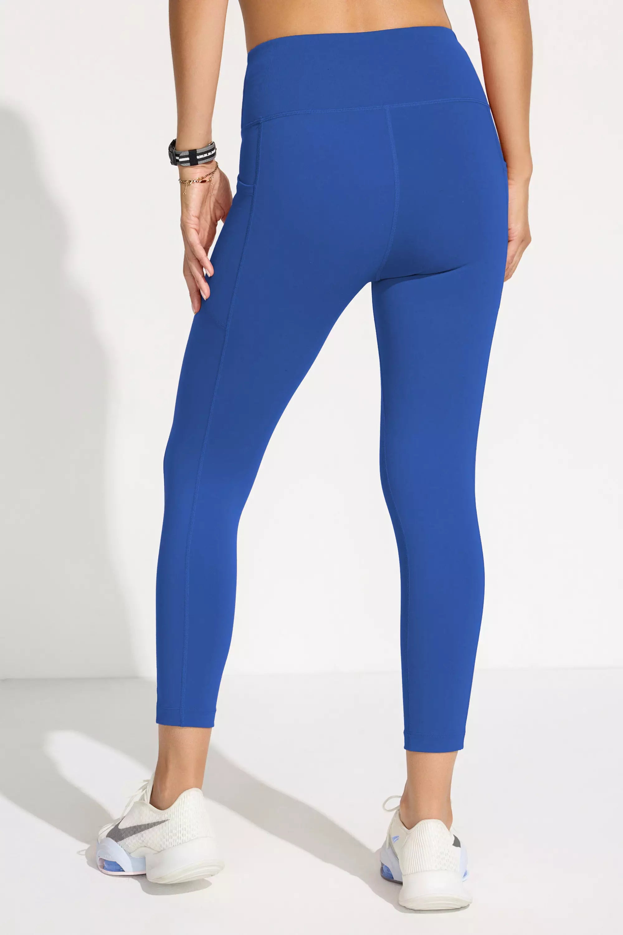 The Active Stretch GRS Certified Recycled Nylon Capri Legging - Lazuli Blue