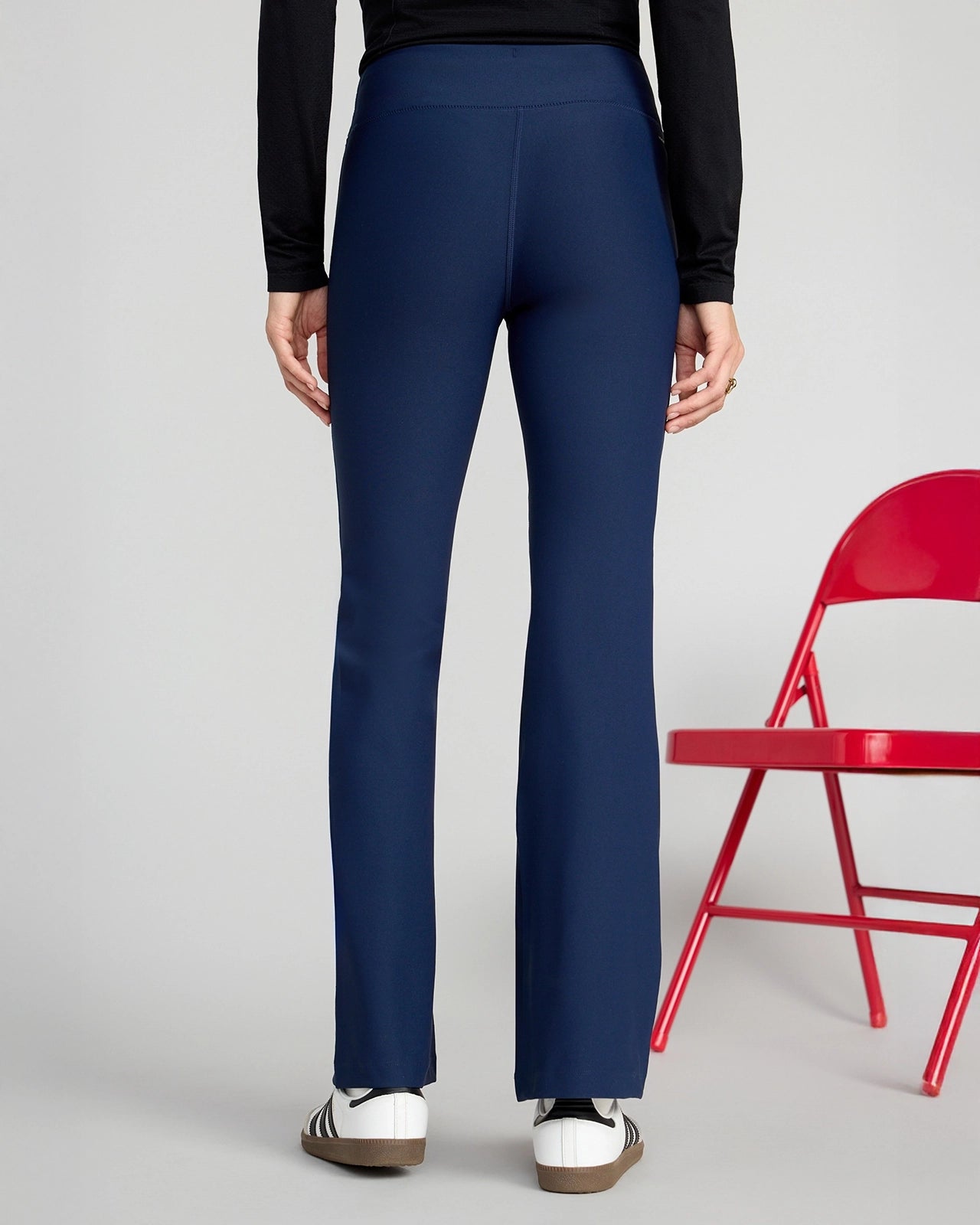 The Active GRS Certified Recycled Poly Wide Leg Yoga Pant - Navy