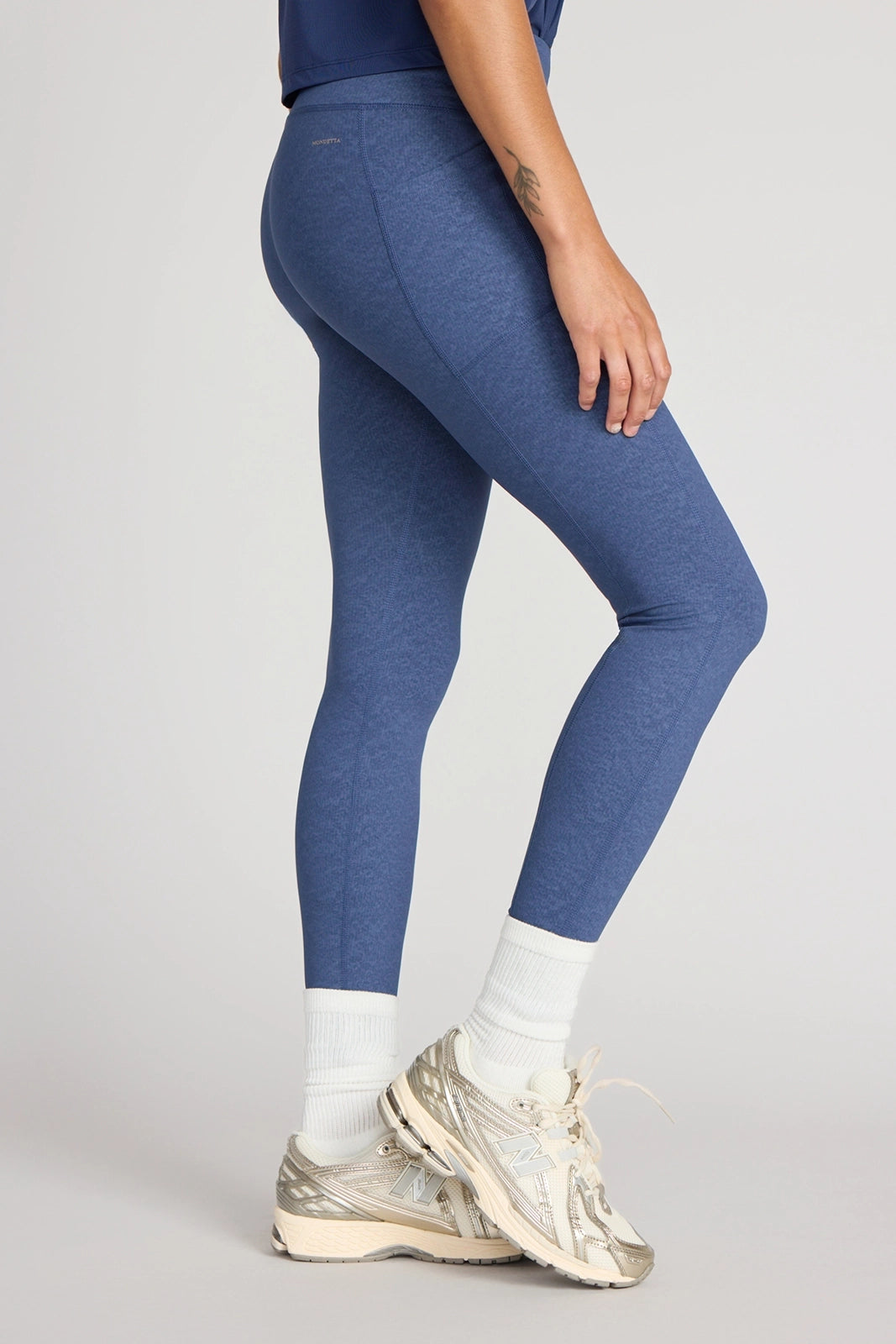 The Active GRS Certified Recycled Nylon Denim-Feel Legging - Sargasso Sea Combo