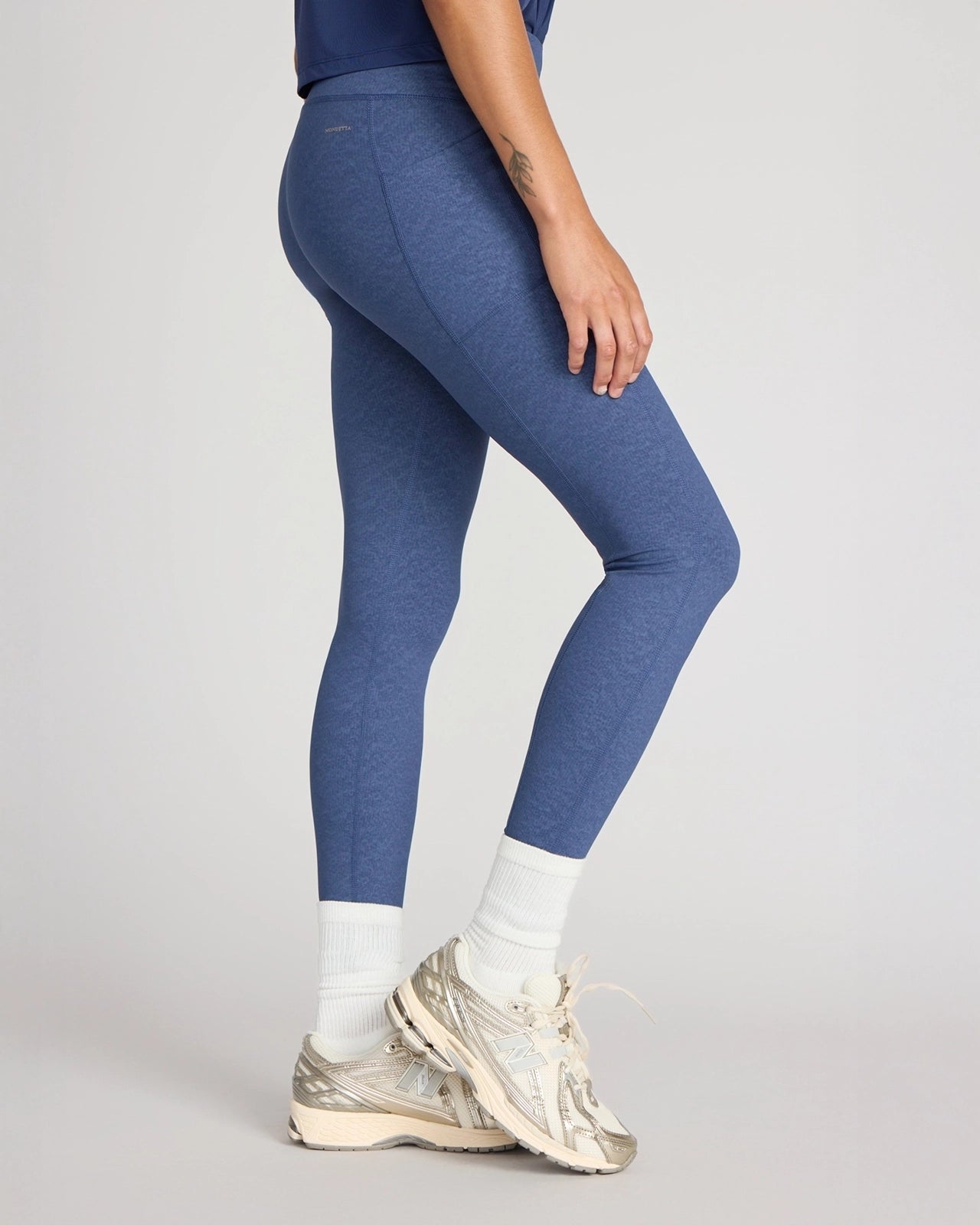 The Active GRS Certified Recycled Nylon Denim-Feel Legging - Sargasso Sea Combo