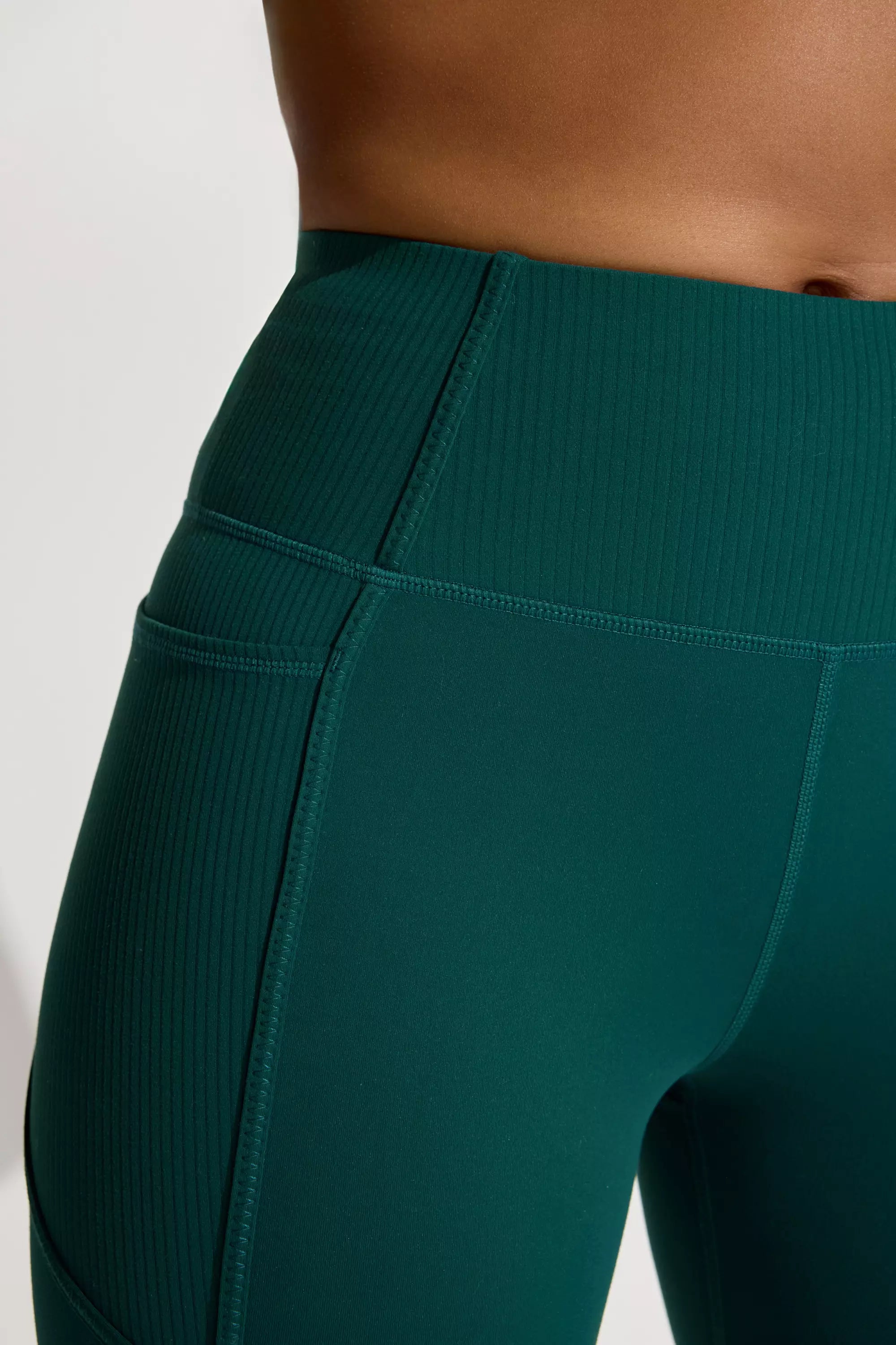 Women’s Ribbed Biker Short - Green