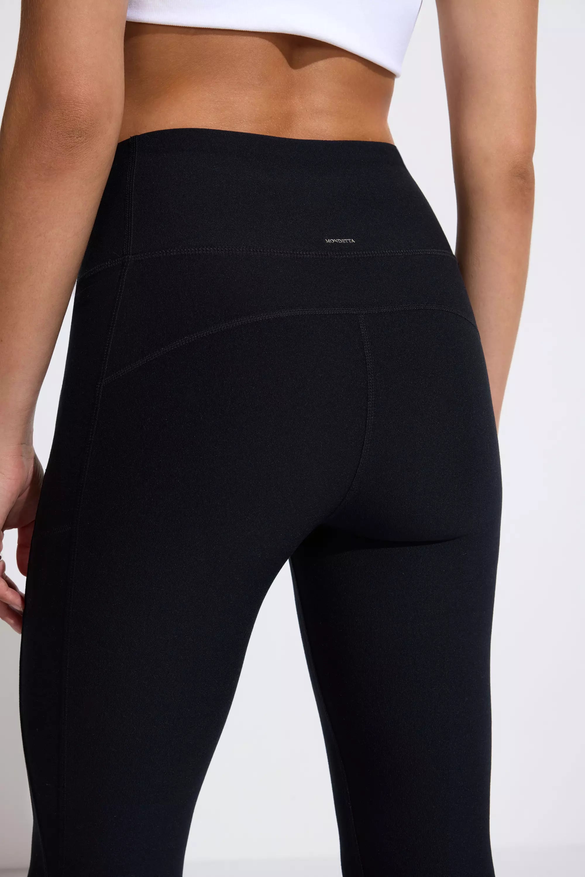 The Active Half-Moon Power Mesh GRS Certified Recycled Poly Legging - Black