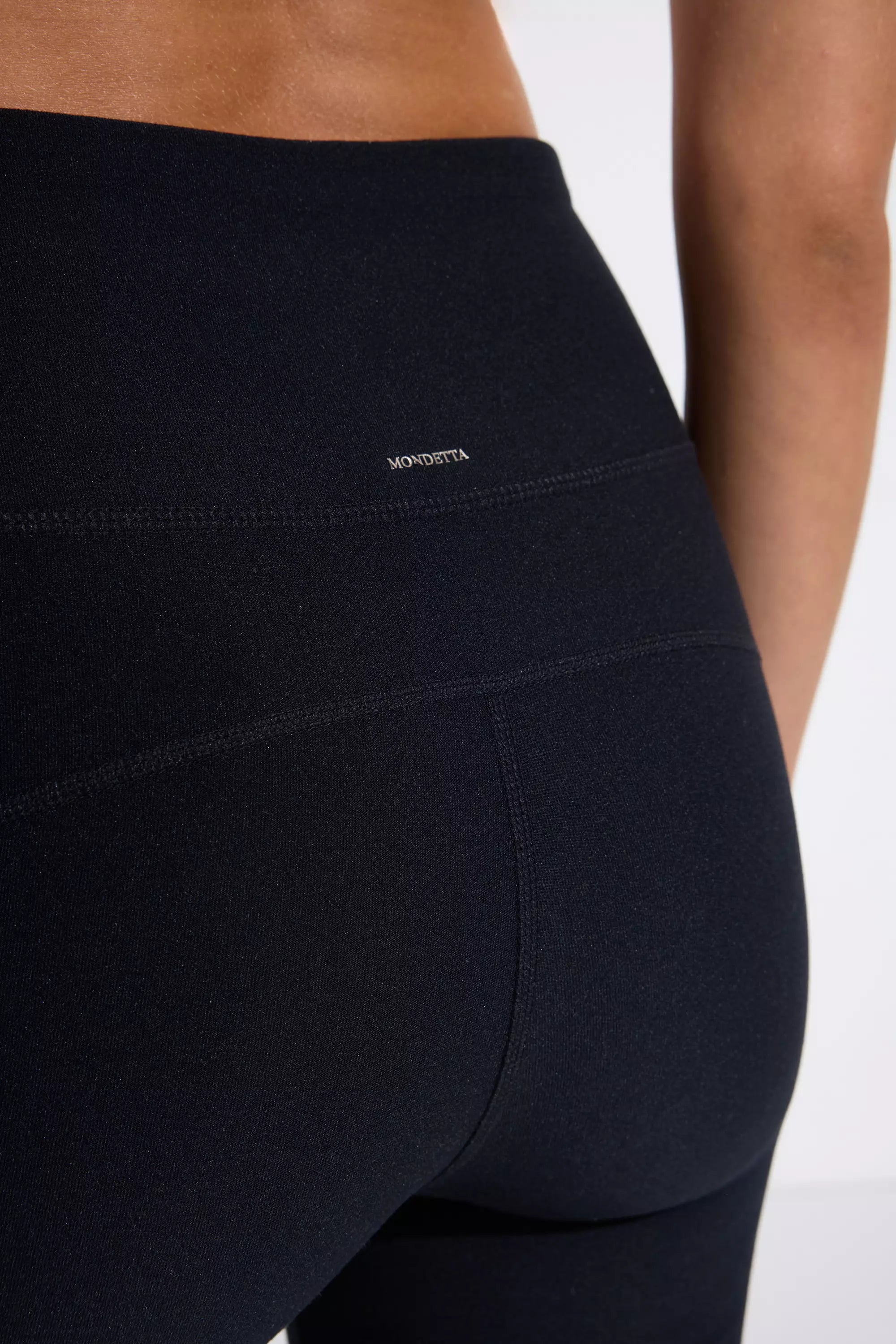 The Active Half-Moon Power Mesh GRS Certified Recycled Poly Legging - Black