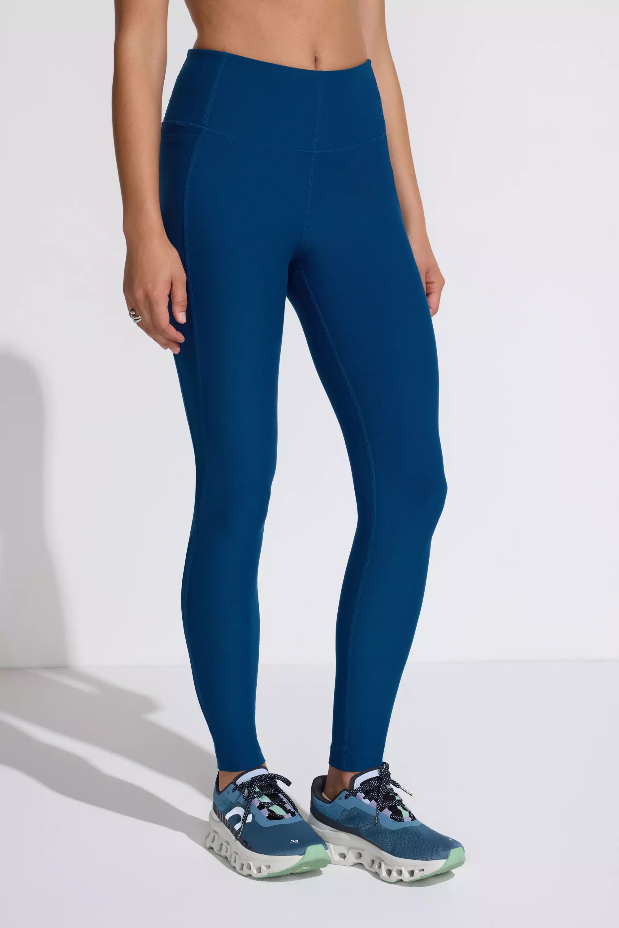 The Active Half-Moon Power Mesh GRS Certified Recycled Poly Legging - Navy