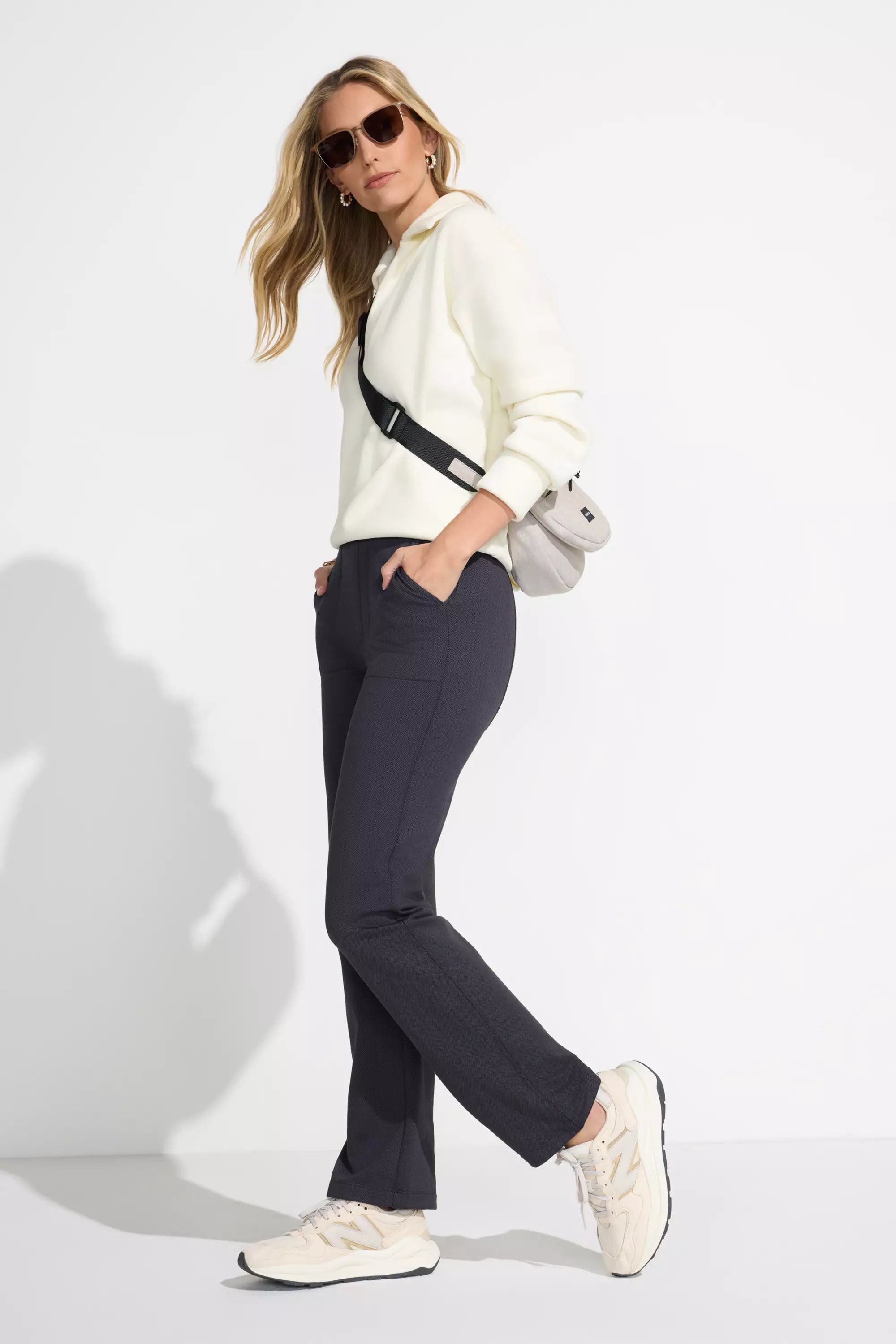 Women’s Herringbone Pant 30" - Black