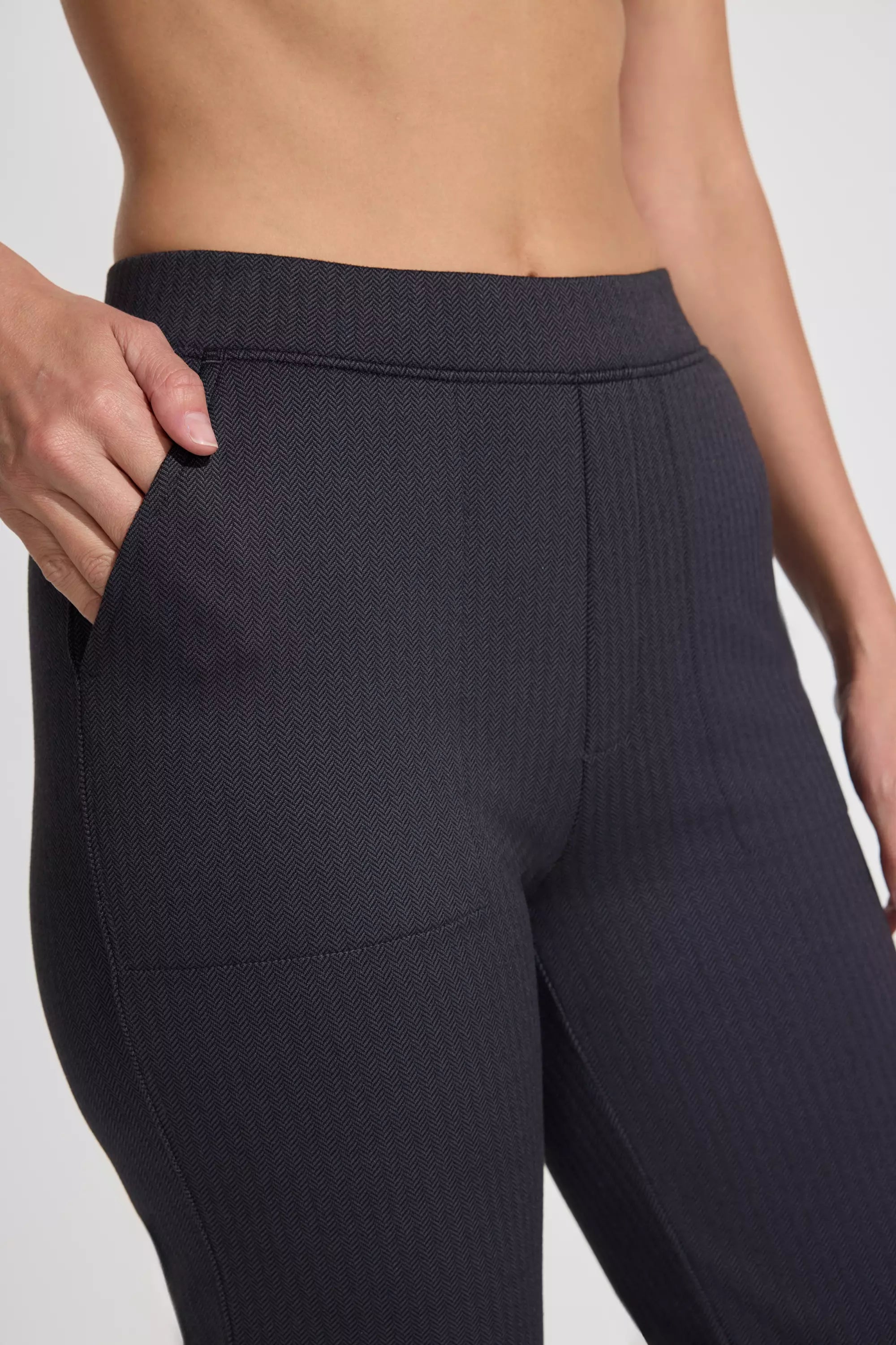 Women’s Herringbone Pant 30" - Black