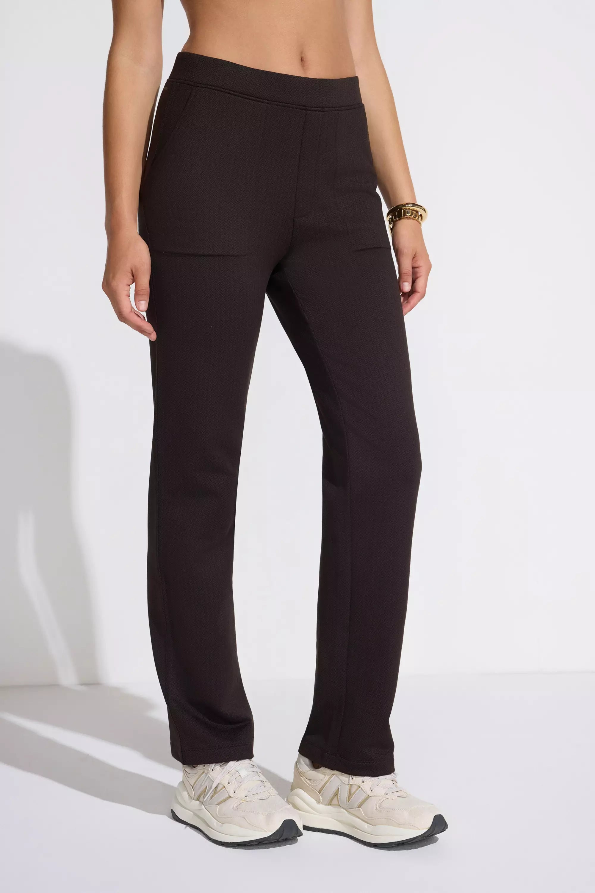 Women’s Herringbone Pant 30" - Black