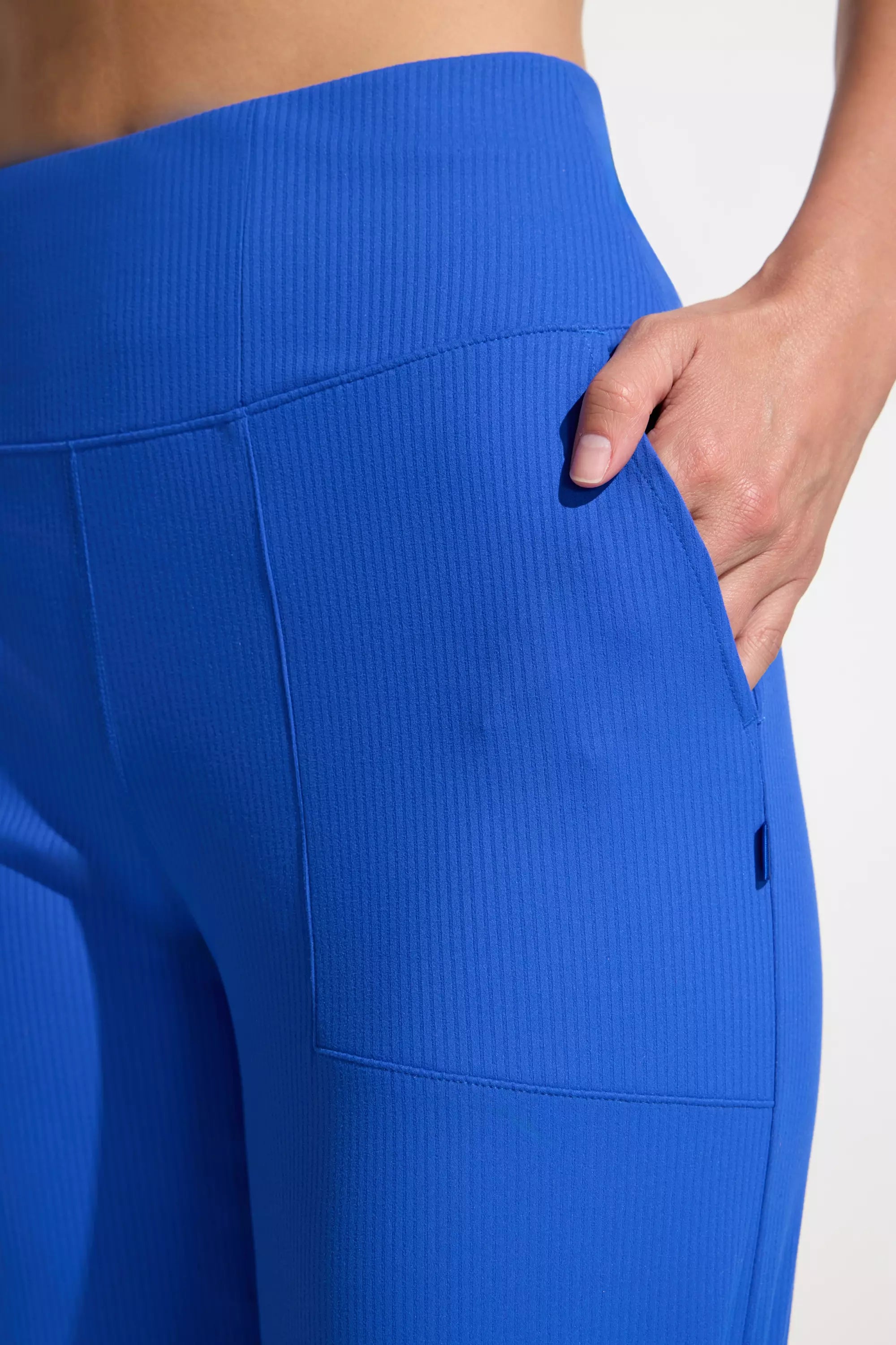 The Soft Luxe Ribbed GRS Certified Recycled Nylon Capri Pant - Surf the Web