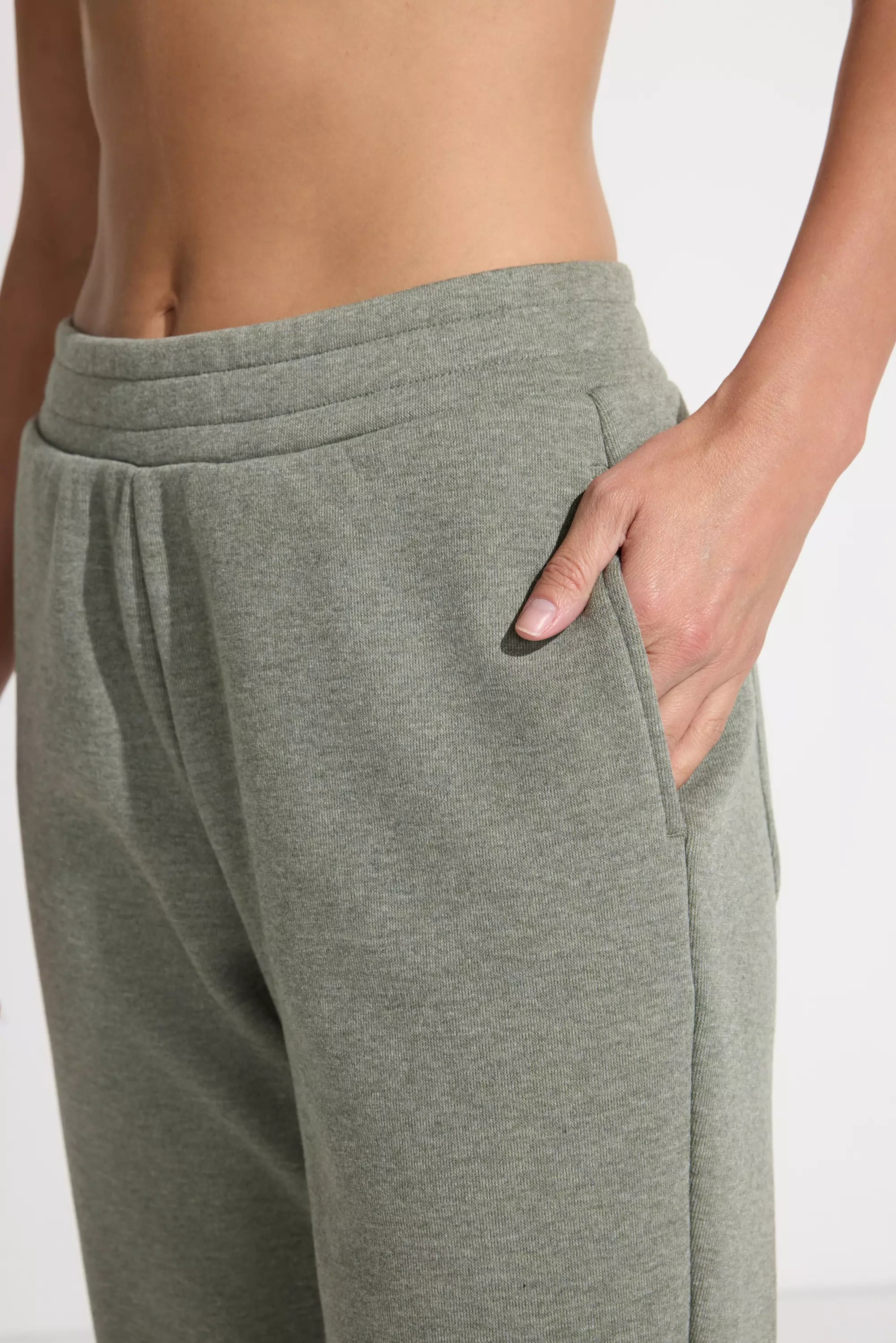 The Soft Warm GRS Certified Recycled Poly Oversized Jogger - Heather Green