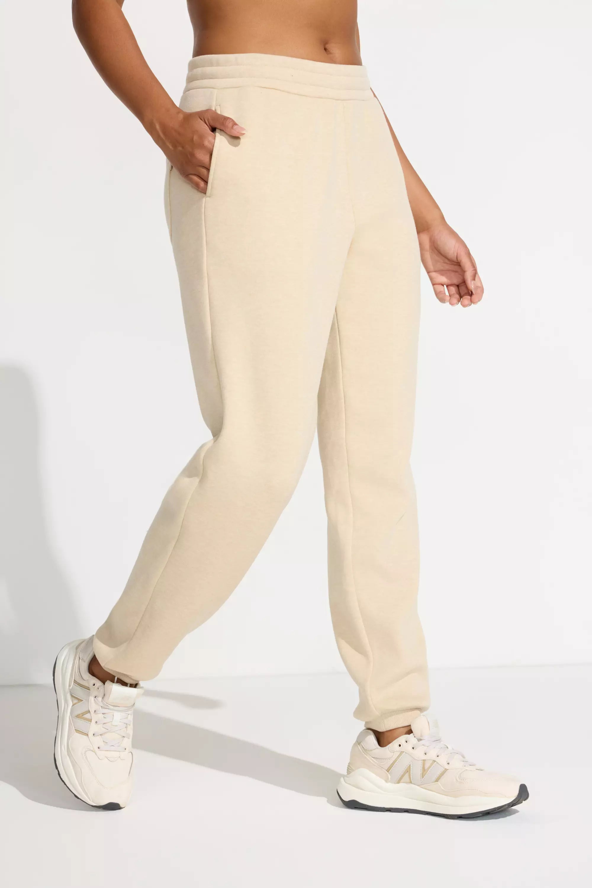 The Soft Warm GRS Certified Recycled Poly Oversized Jogger - Irish Cream