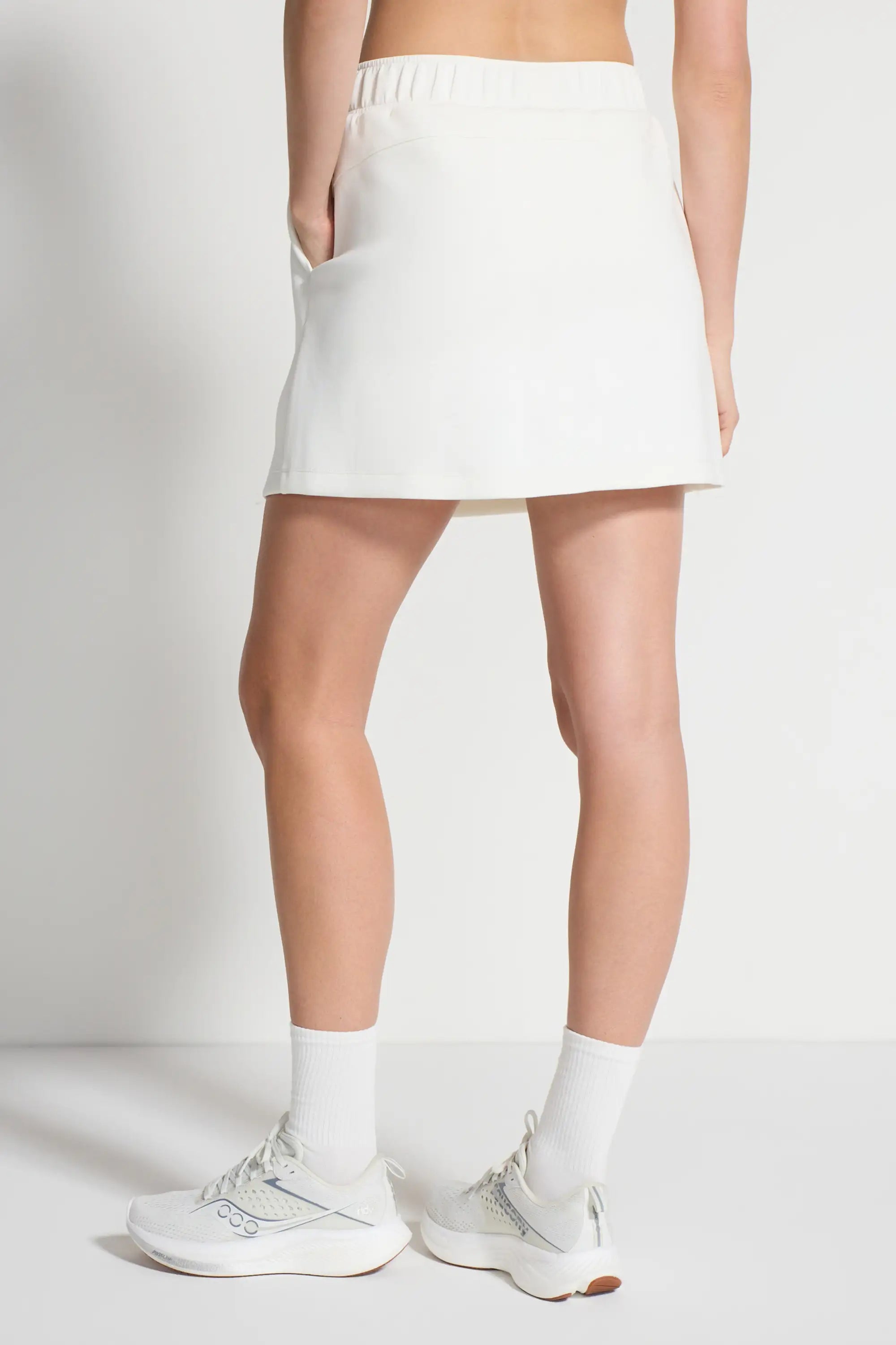 The Built-In Short GRS Certified Recycled Poly Walking Skort - White