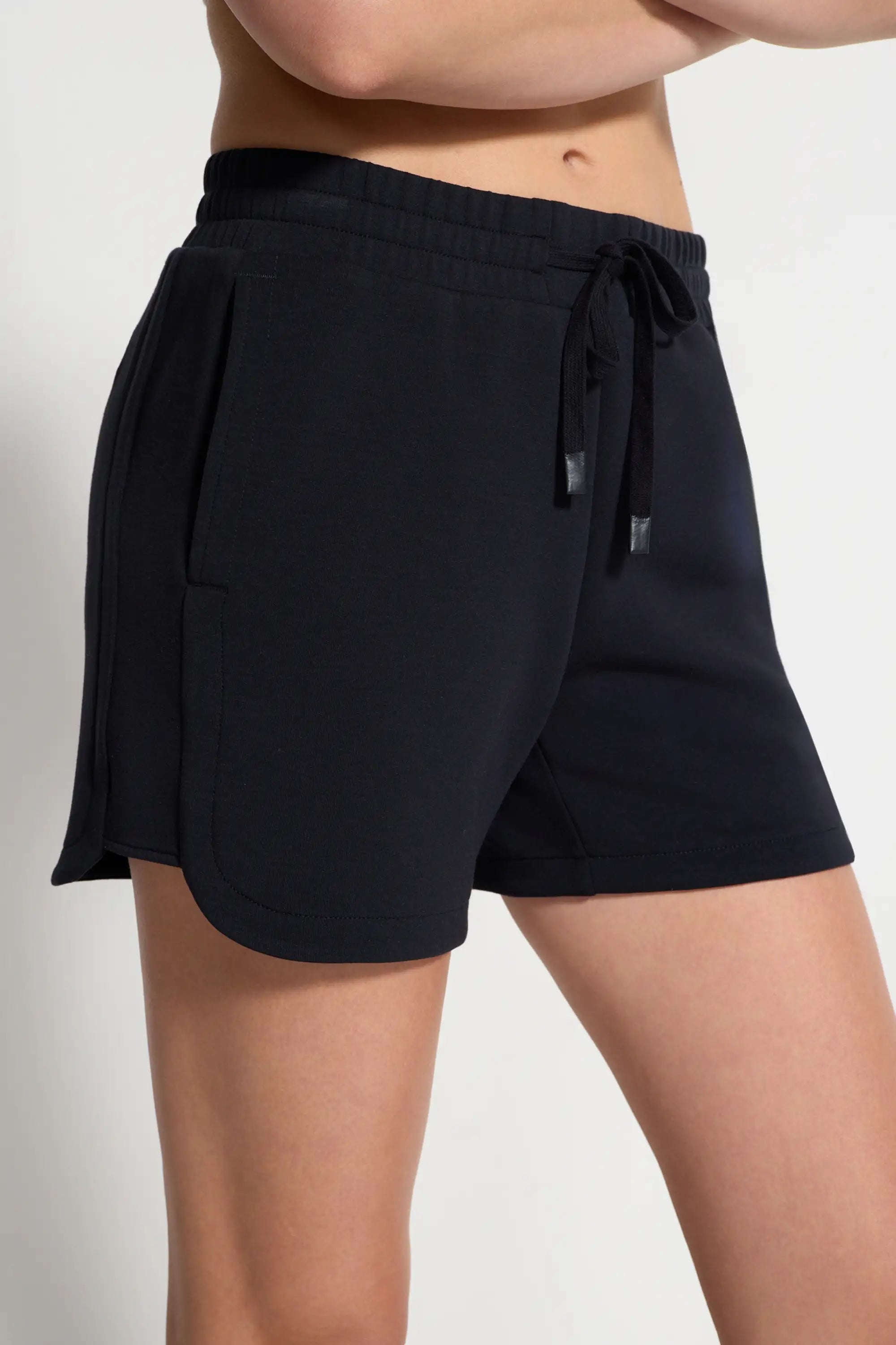 The Soft Luxe GRS Certified Recycled Poly High-Waisted Short - Black