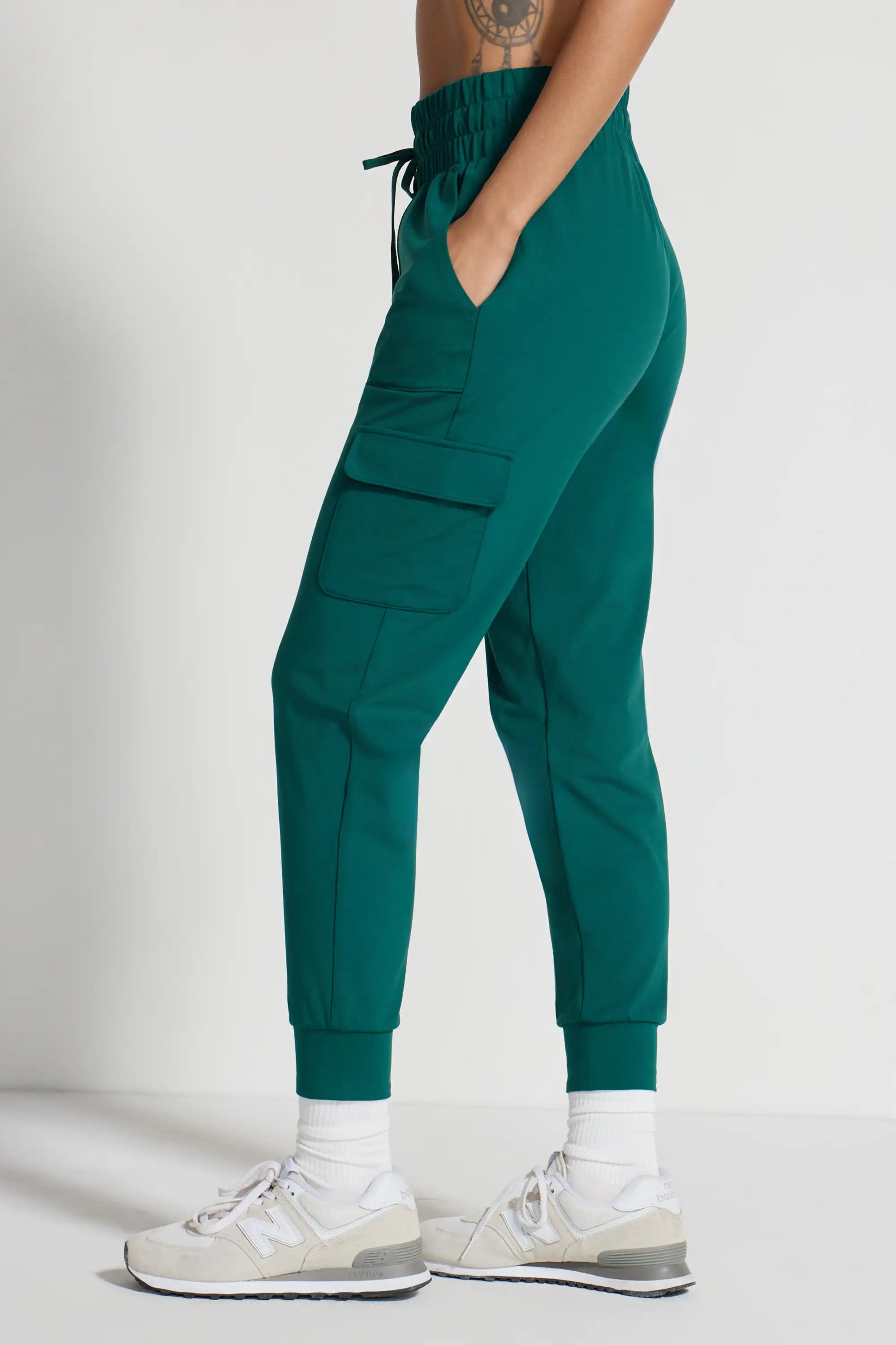 The Stretch GRS Certified Recycled Poly Cargo Jogger - Green