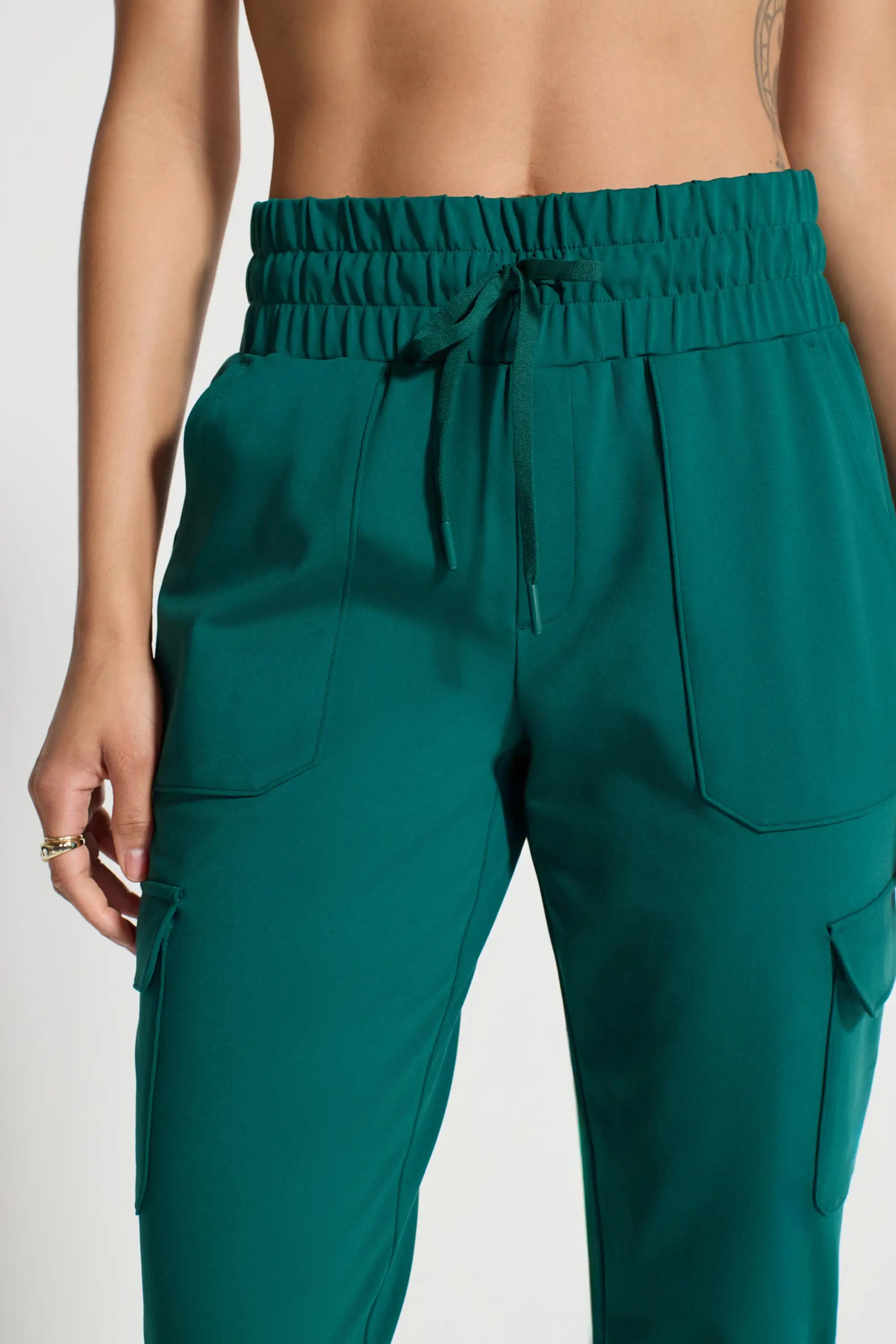 The Stretch GRS Certified Recycled Poly Cargo Jogger - Green