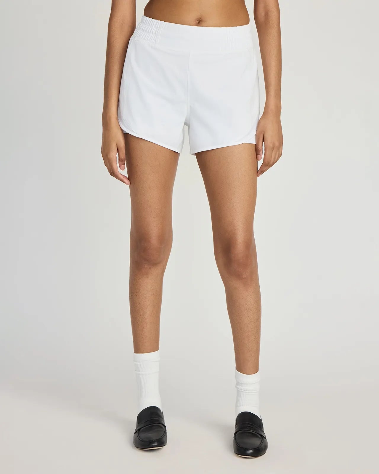 The Built-In Liner GRS Certified Recycled Polyester 3.5" Run Mesh Short - White
