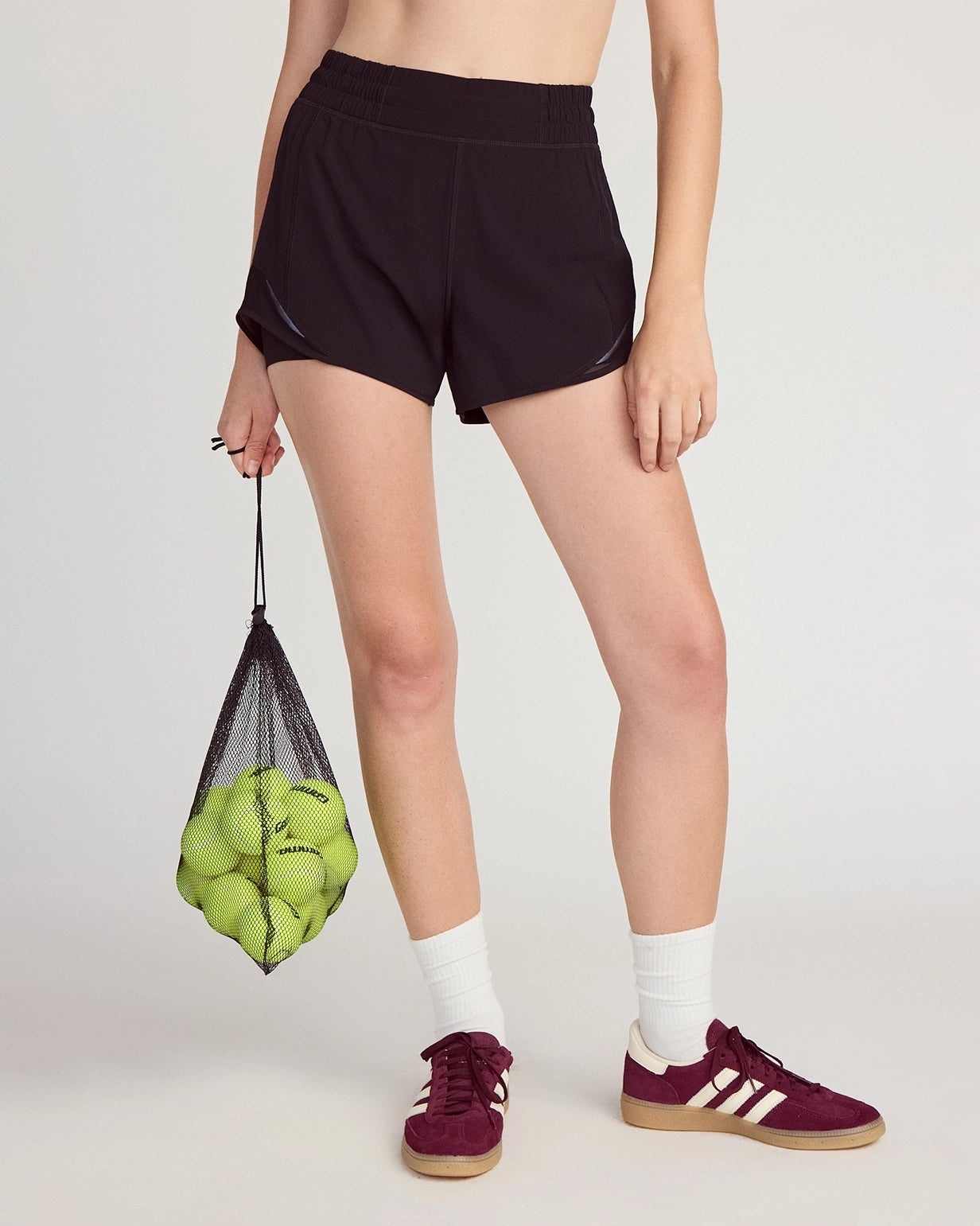 The Built-In Liner GRS Certified Recycled Polyester 3.5" Run Mesh Short - Black