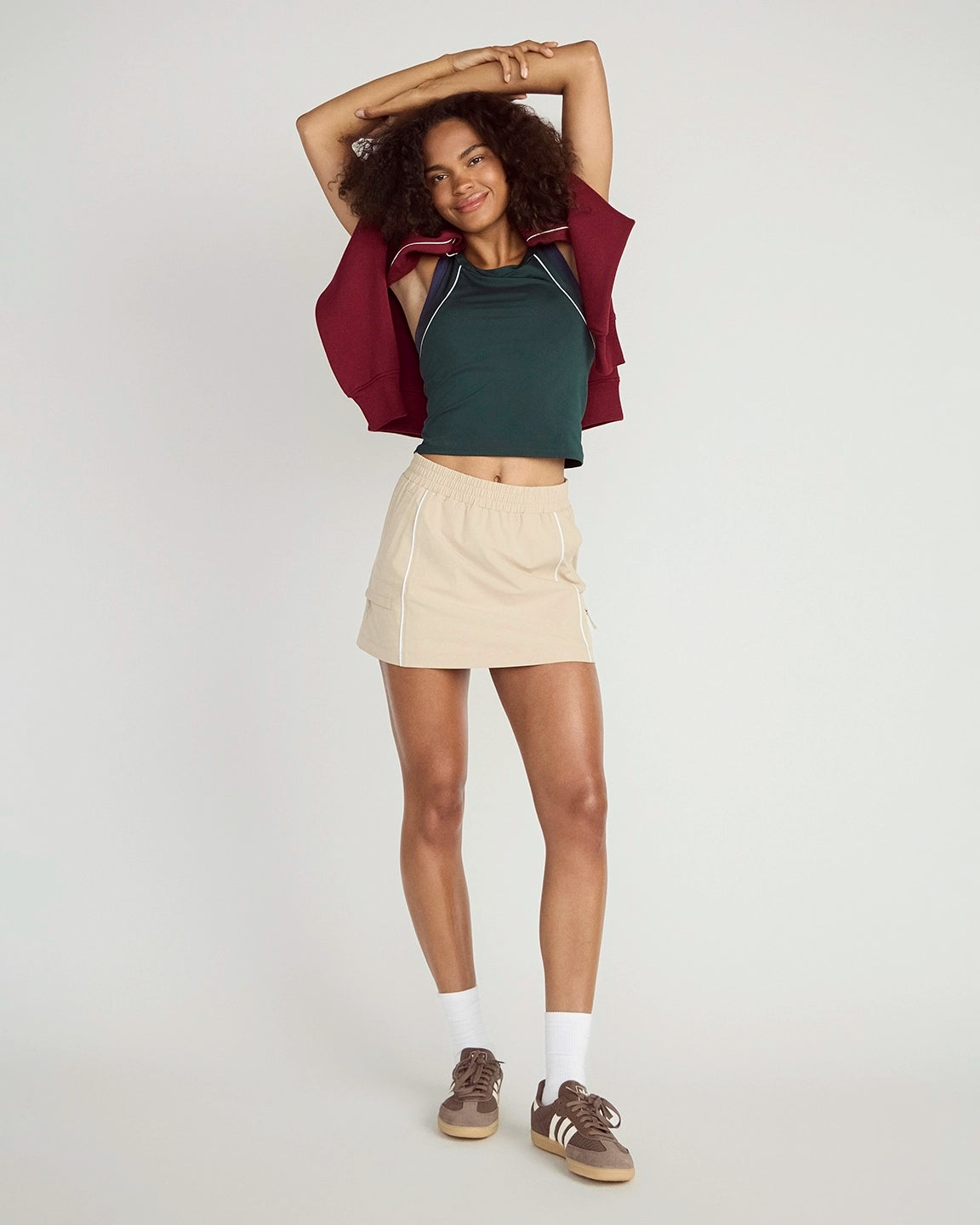 The Light Stretch GRS Certified Recycled Polyester Hike Skort - Irish Cream