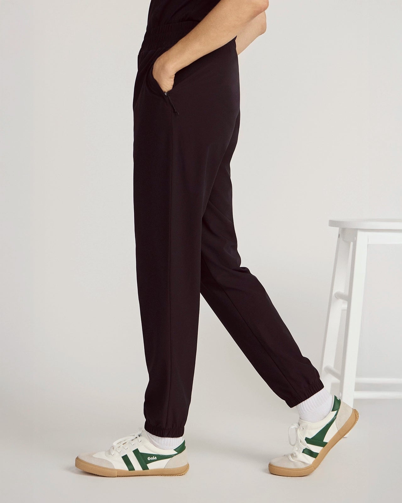 The Light Stretch GRS Certified Recycled Polyester Travel Pant - Black