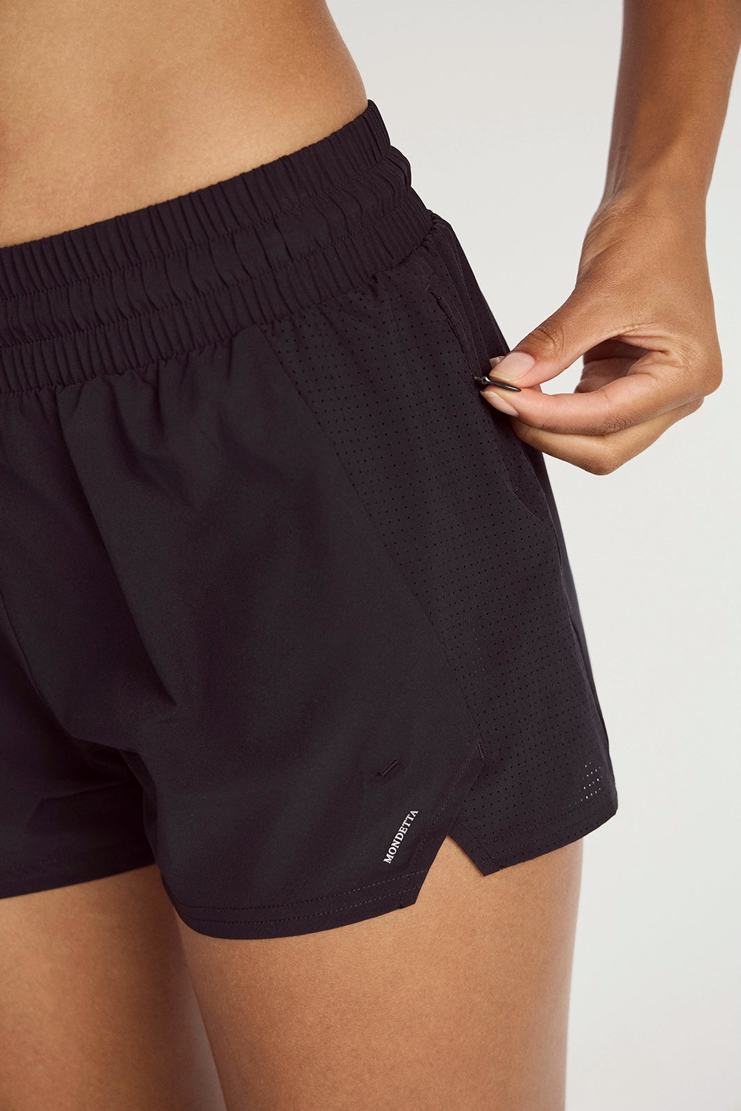 The Lightweight GRS Certified Recycled Poly 3" Run Short - Black