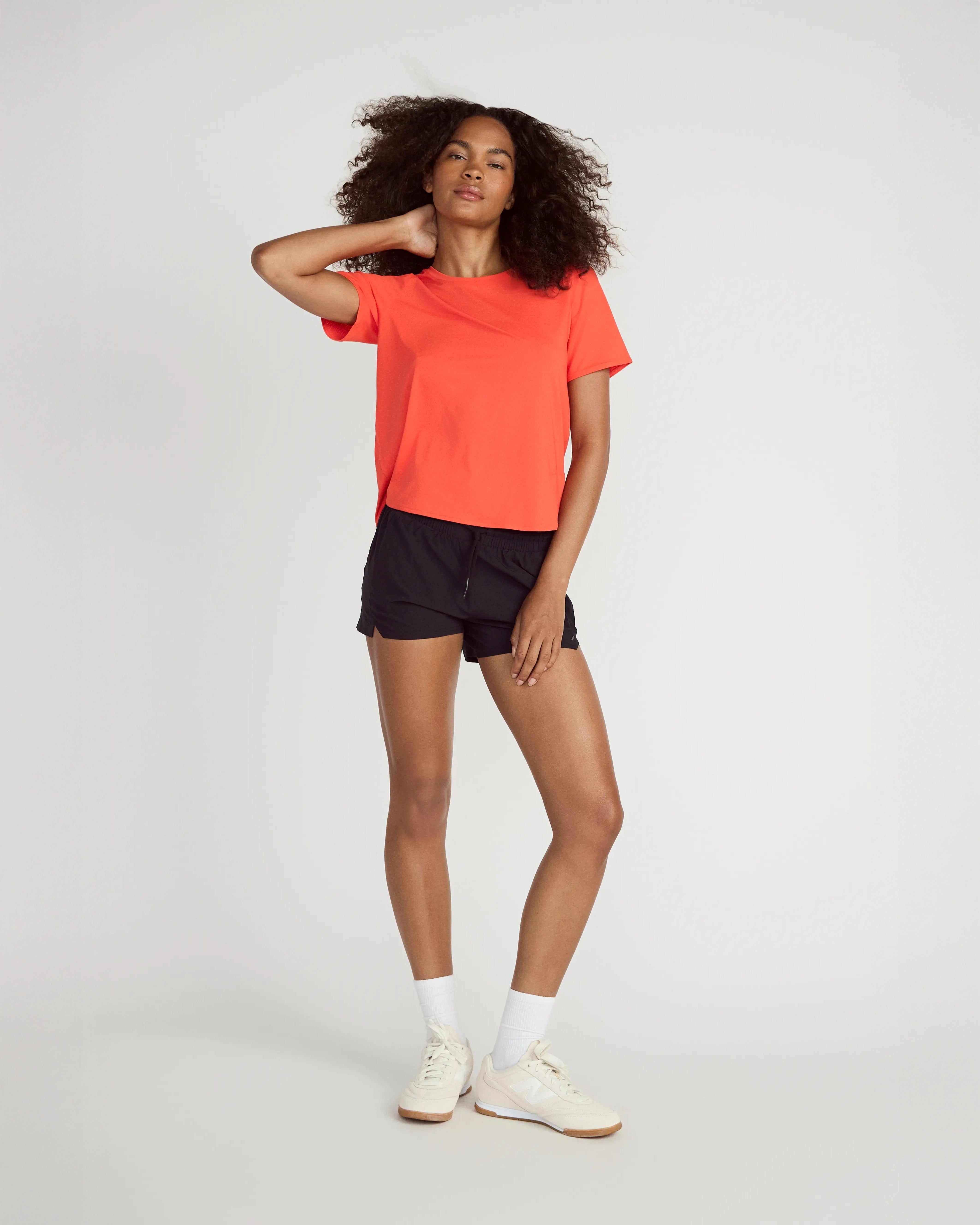 The Lightweight GRS Certified Recycled Poly 3" Run Short - Black