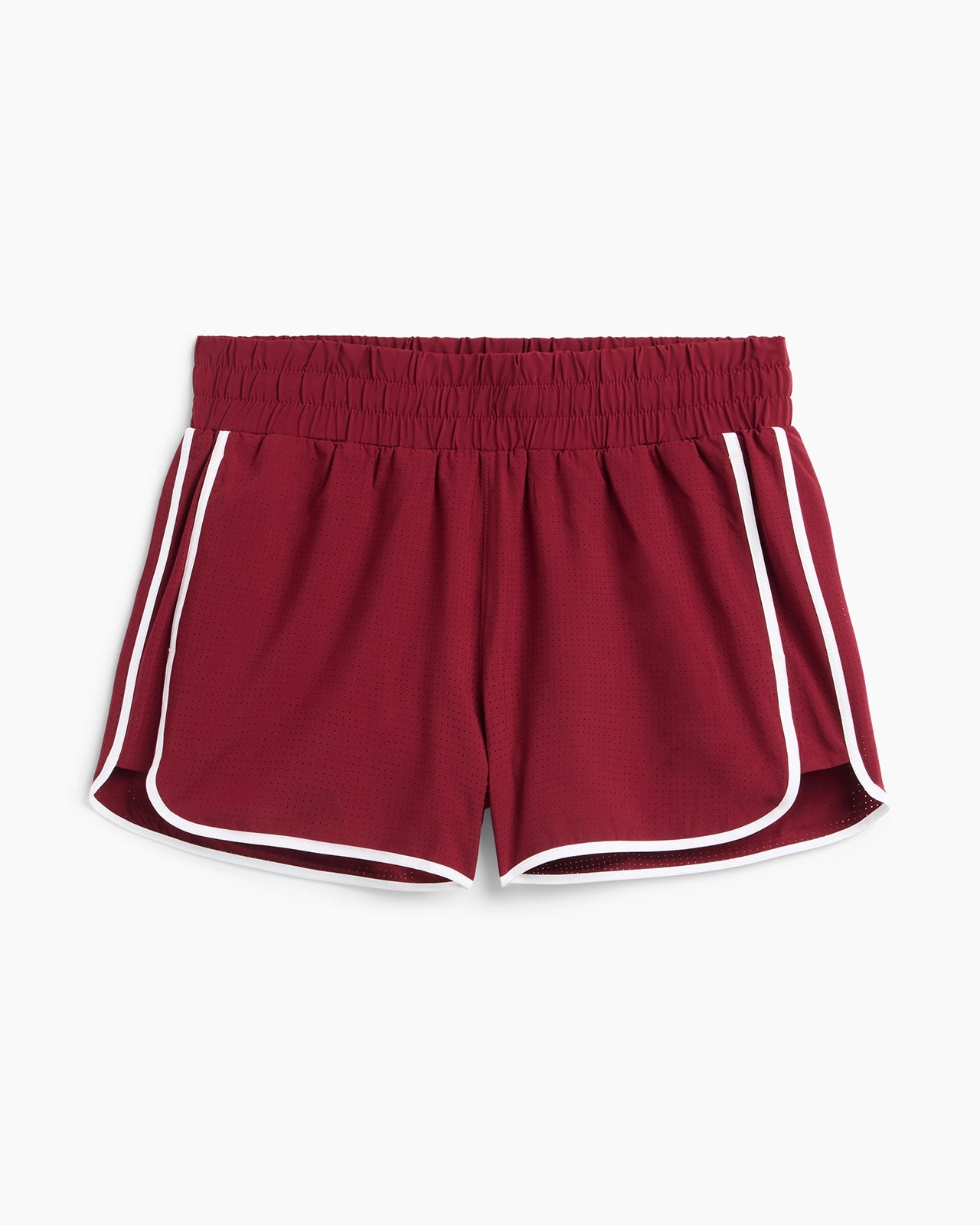 The Built-In Liner GRS Certified Recycled Poly 3" Run Short - Cabernet/White