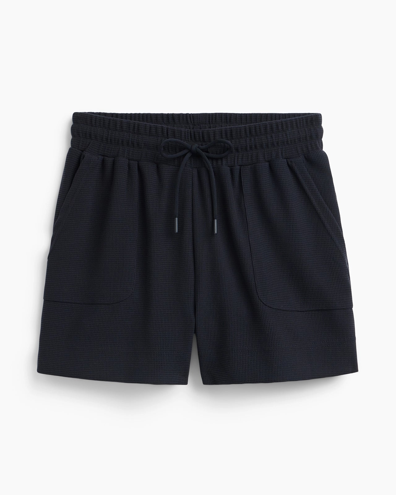 The Soft Luxe GRS Certified Recycled Polyester Waffle 3.5" Short - Black