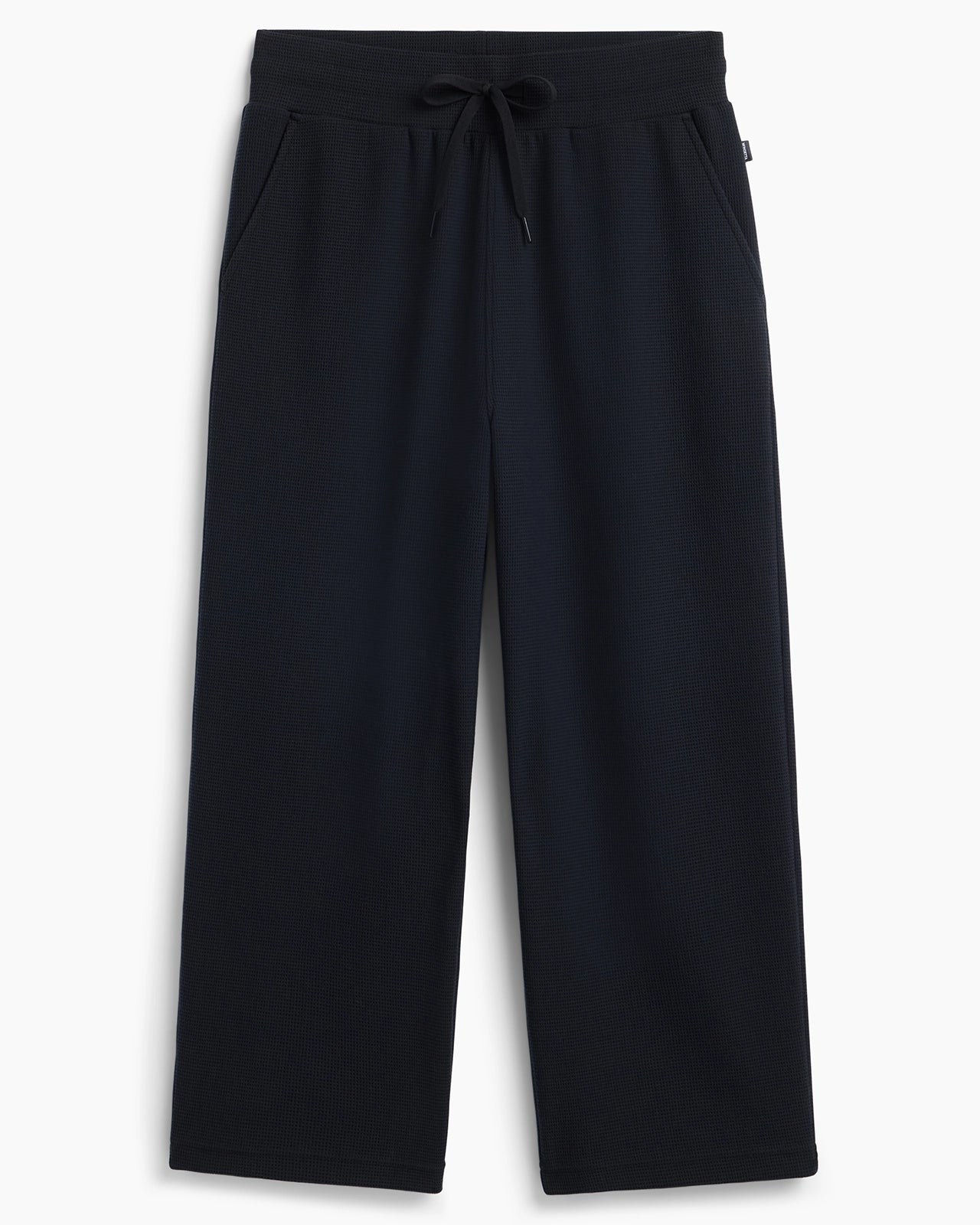 The Light Stretch GRS Certified Recycled Polyester Waffle Capri - Black
