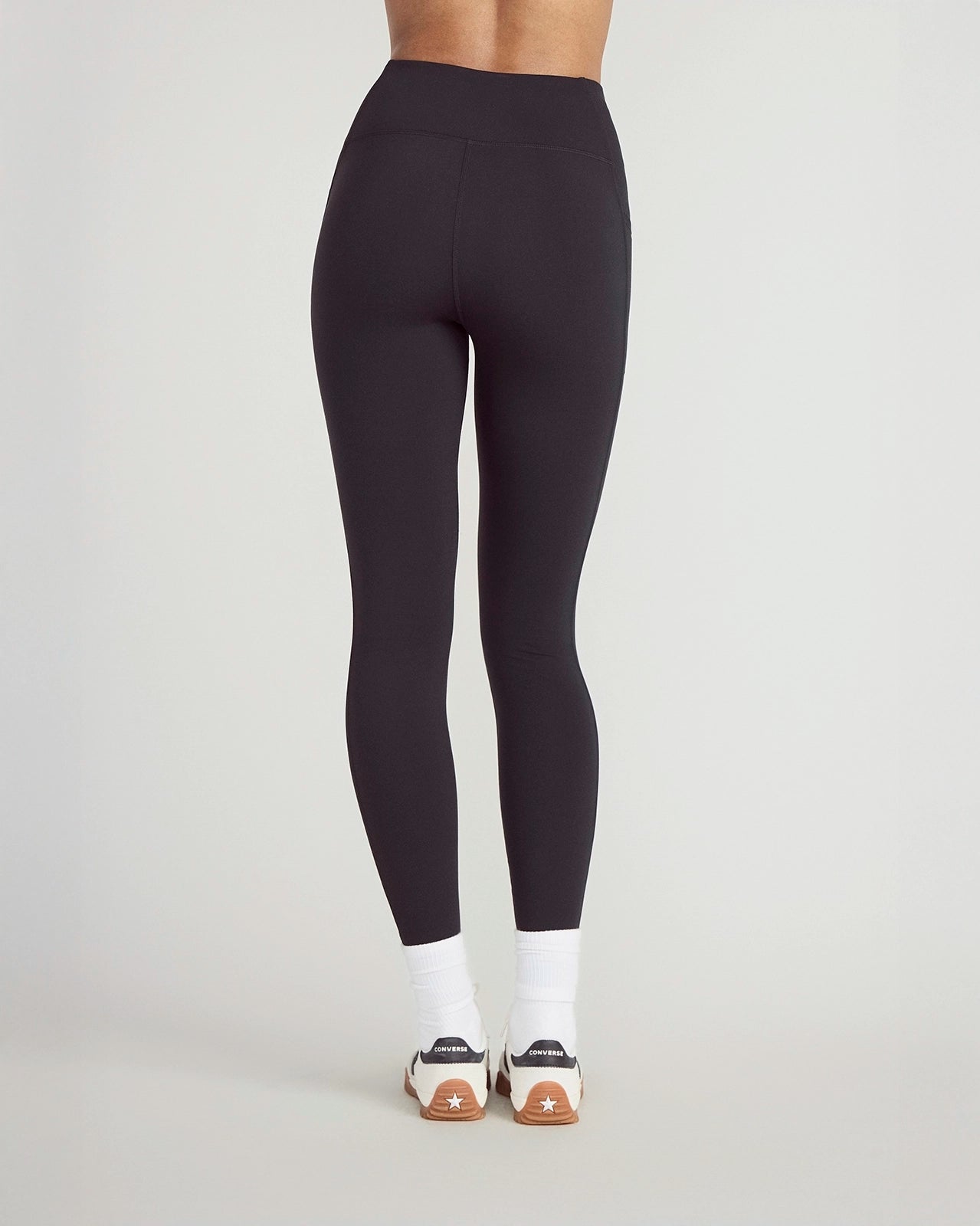 The Active Stretch GRS Certified Recycled Nylon Piping Detail Legging - Black