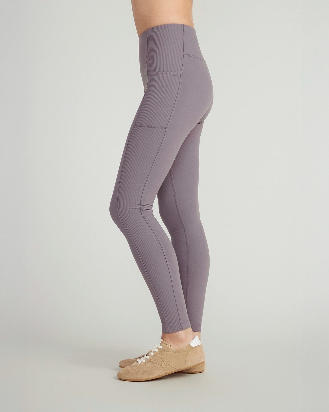 The Active Stretch GRS Certified Recycled Nylon Piping Detail Legging - Purple