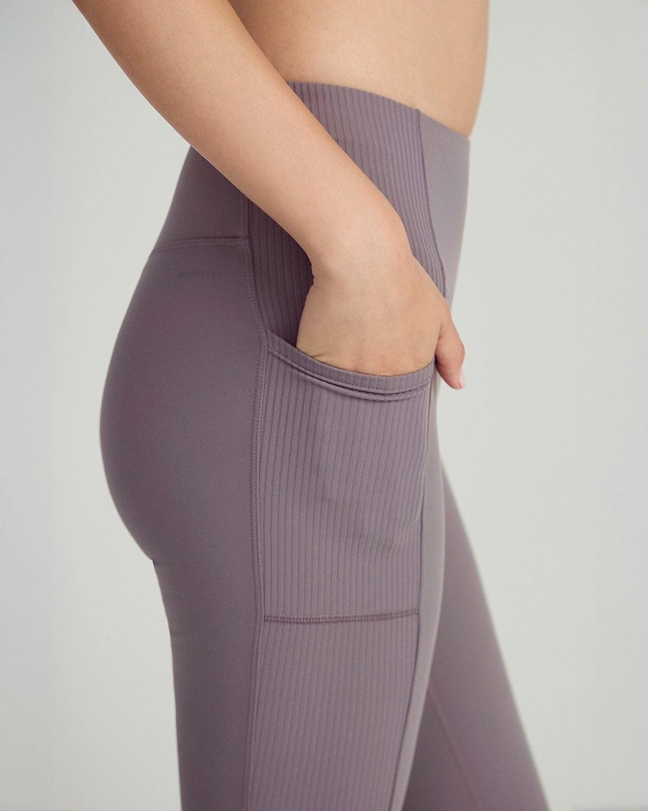 The Active Stretch GRS Certified Recycled Nylon Piping Detail Legging - Purple