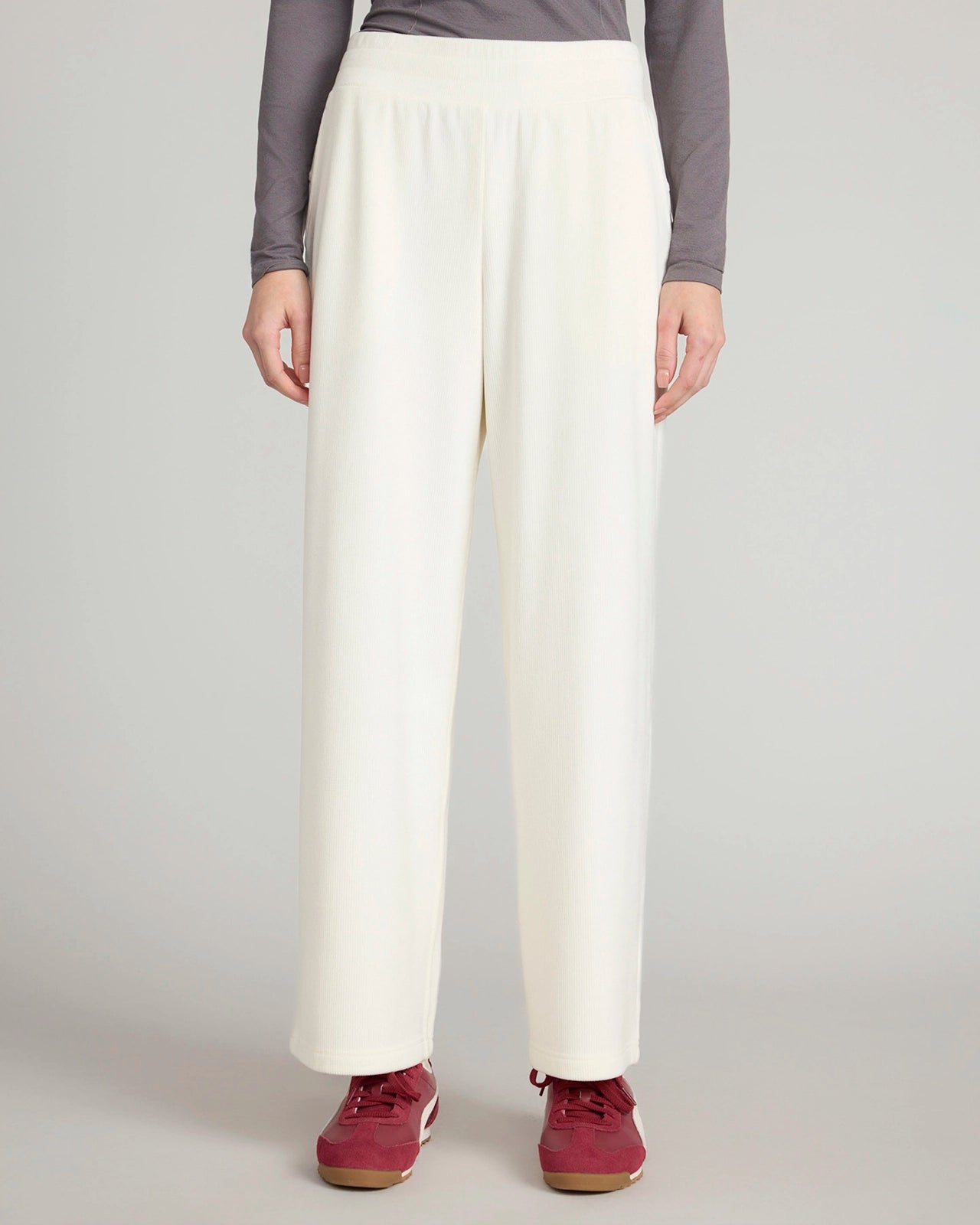 The Warm Stretch GRS Certified Recycled Poly Corduroy Pant - White