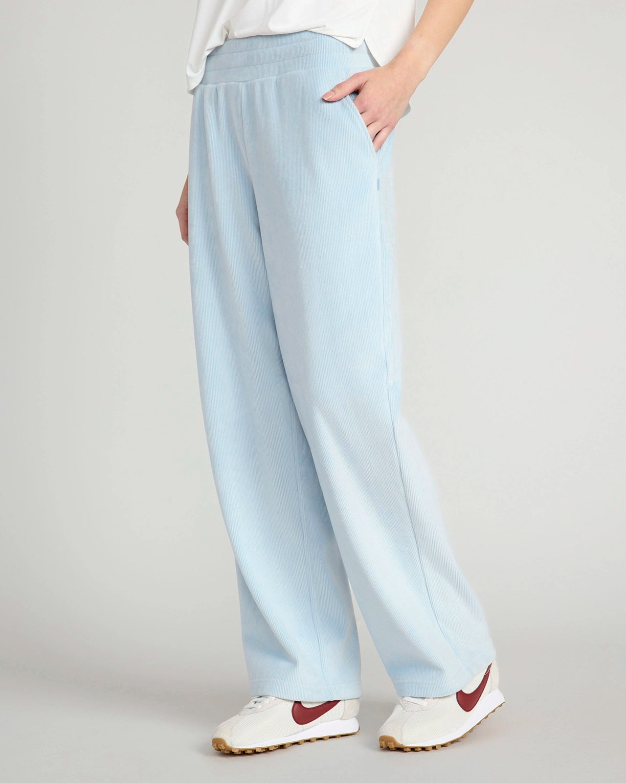 The Warm Stretch GRS Certified Recycled Poly Corduroy Pant - Light Blue