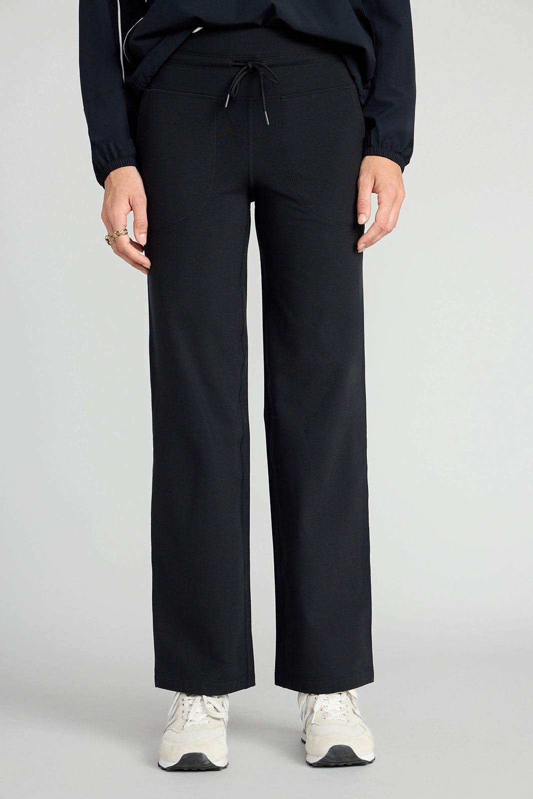 The Warm Stretch GRS Certified Recycled Poly Straight Leg Pant - Black