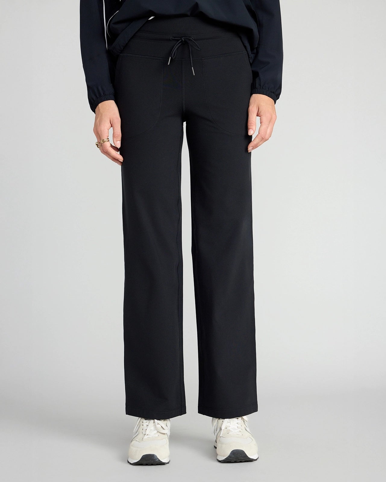 The Warm Stretch GRS Certified Recycled Poly Straight Leg Pant - Black